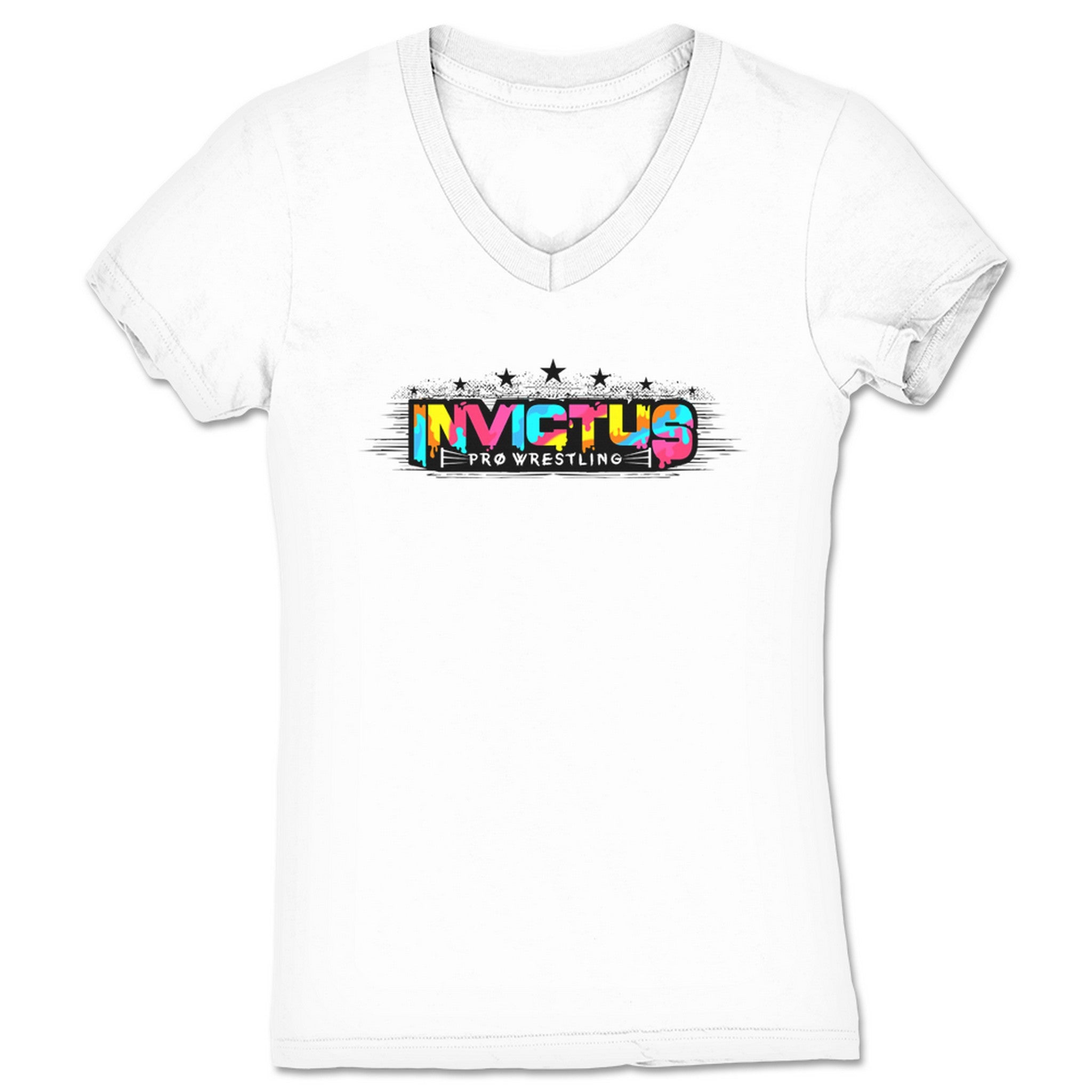 Invictus Pro Wrestling Invictus Rigby Logo Women's V-Neck White