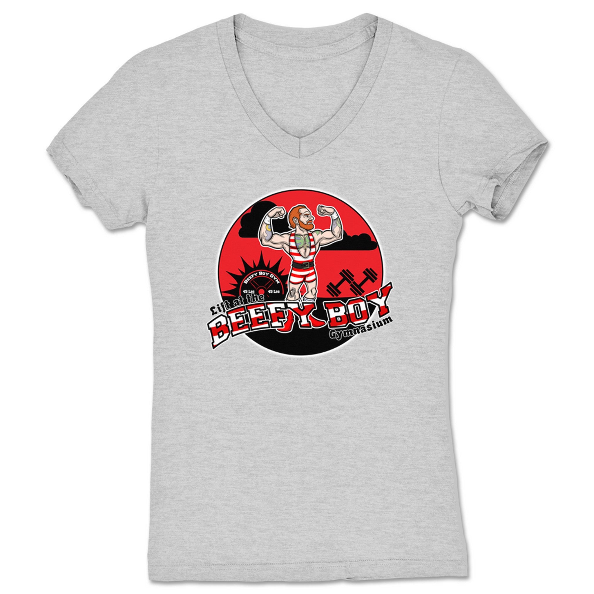Jacob Brawn Lift at the Gymnasium Women's V-Neck Heather Grey