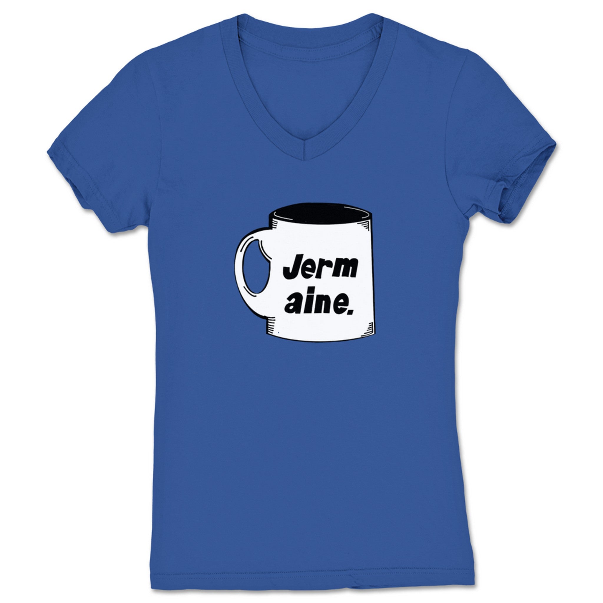 Jermaine Coffee Machine Women's V-Neck Royal Blue