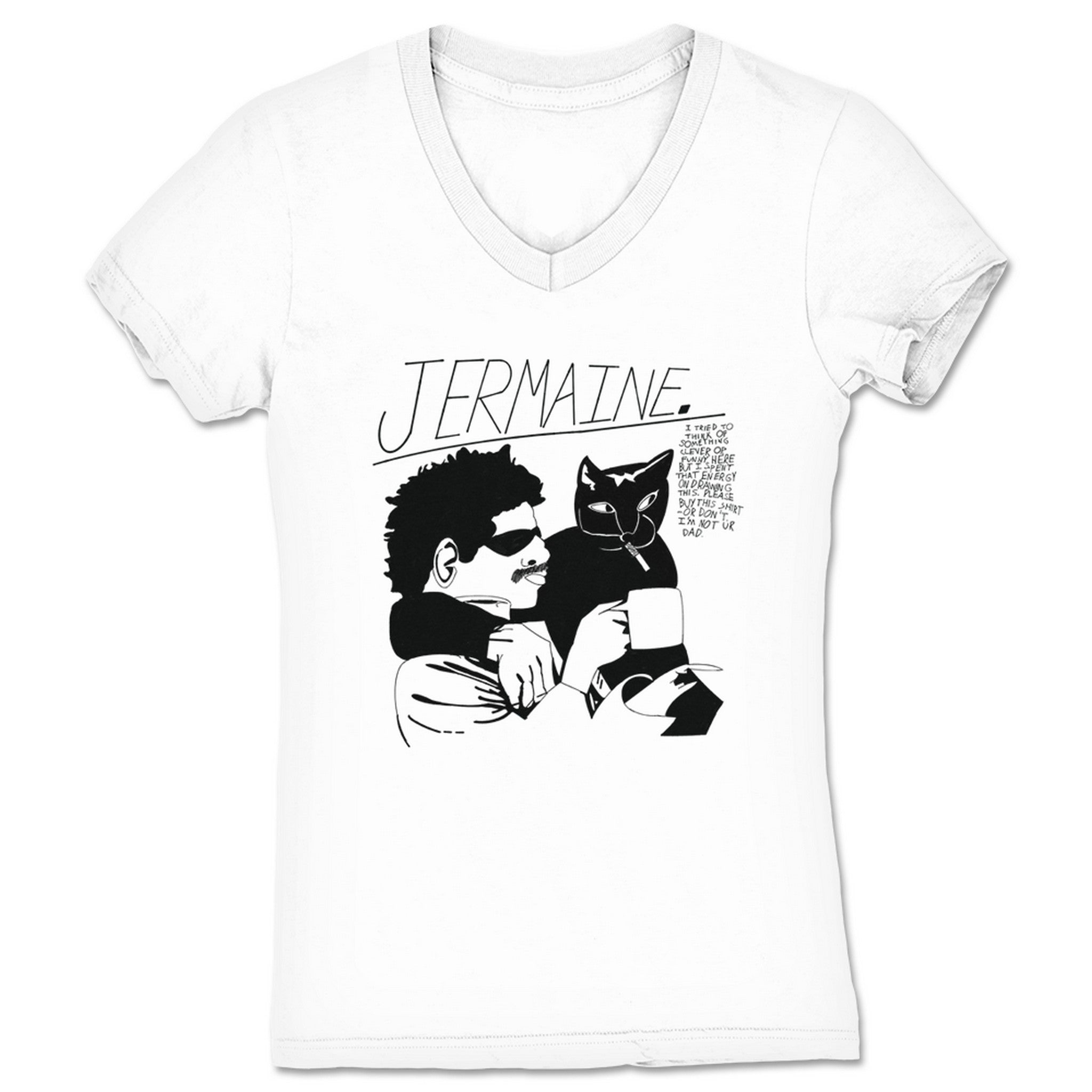 Jermaine Scooter & Hijinx Women's V-Neck White