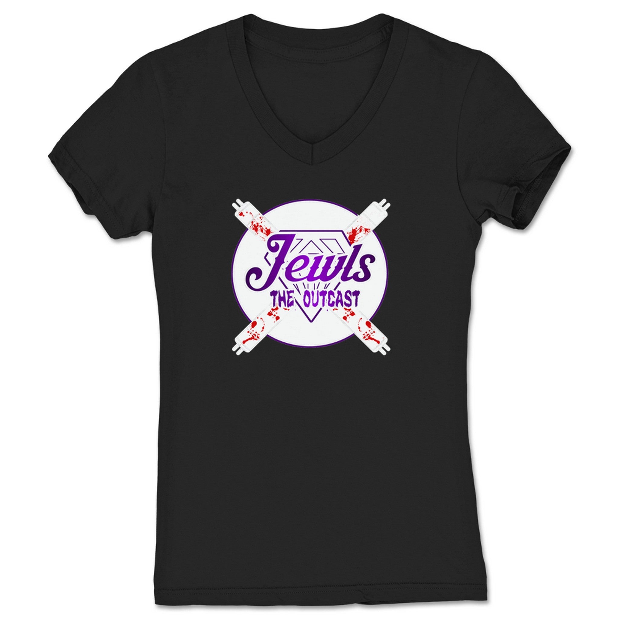 Jewls Light Tubes Women's V-Neck Black
