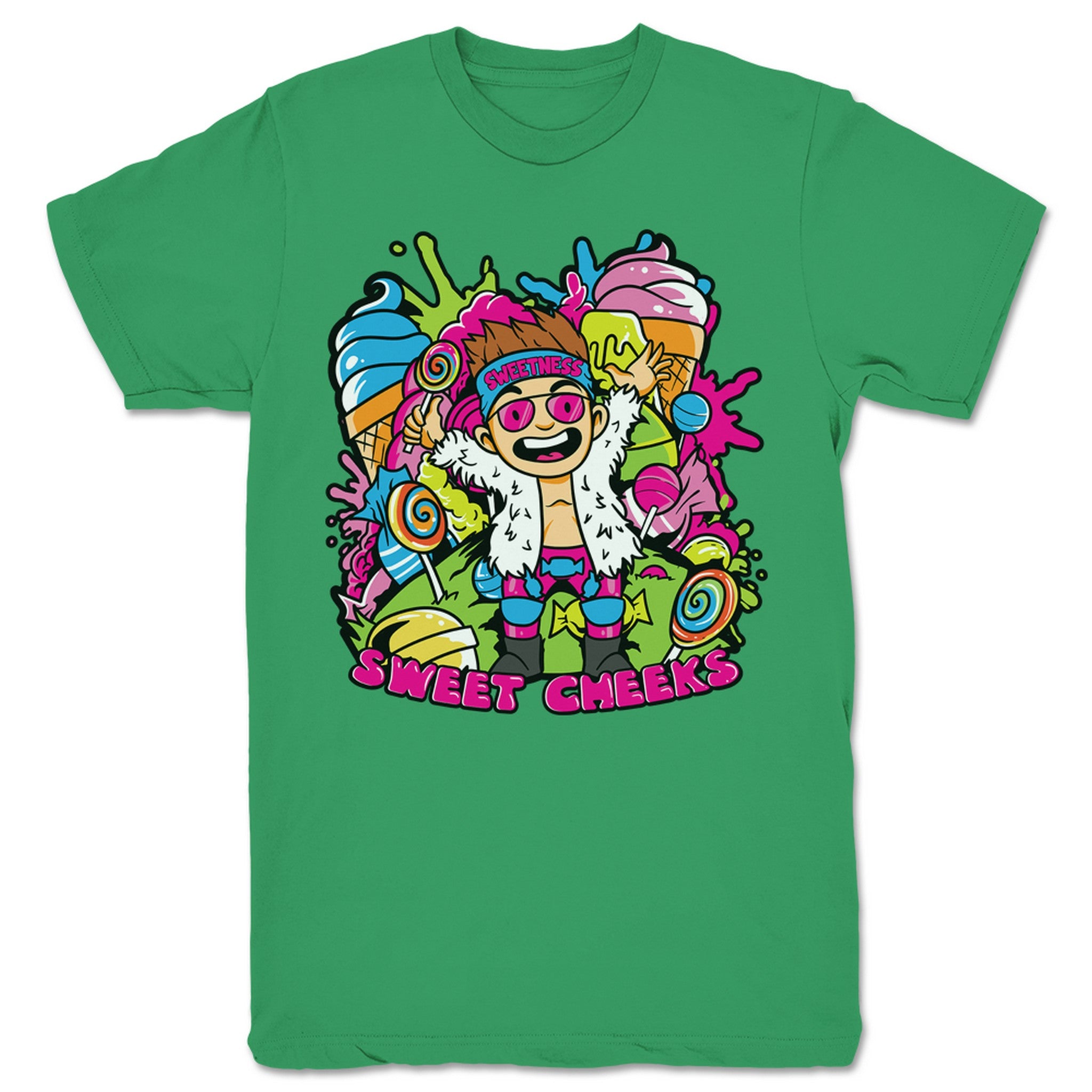 Joey Silver Candy Kid Unisex Tee Kelly Green