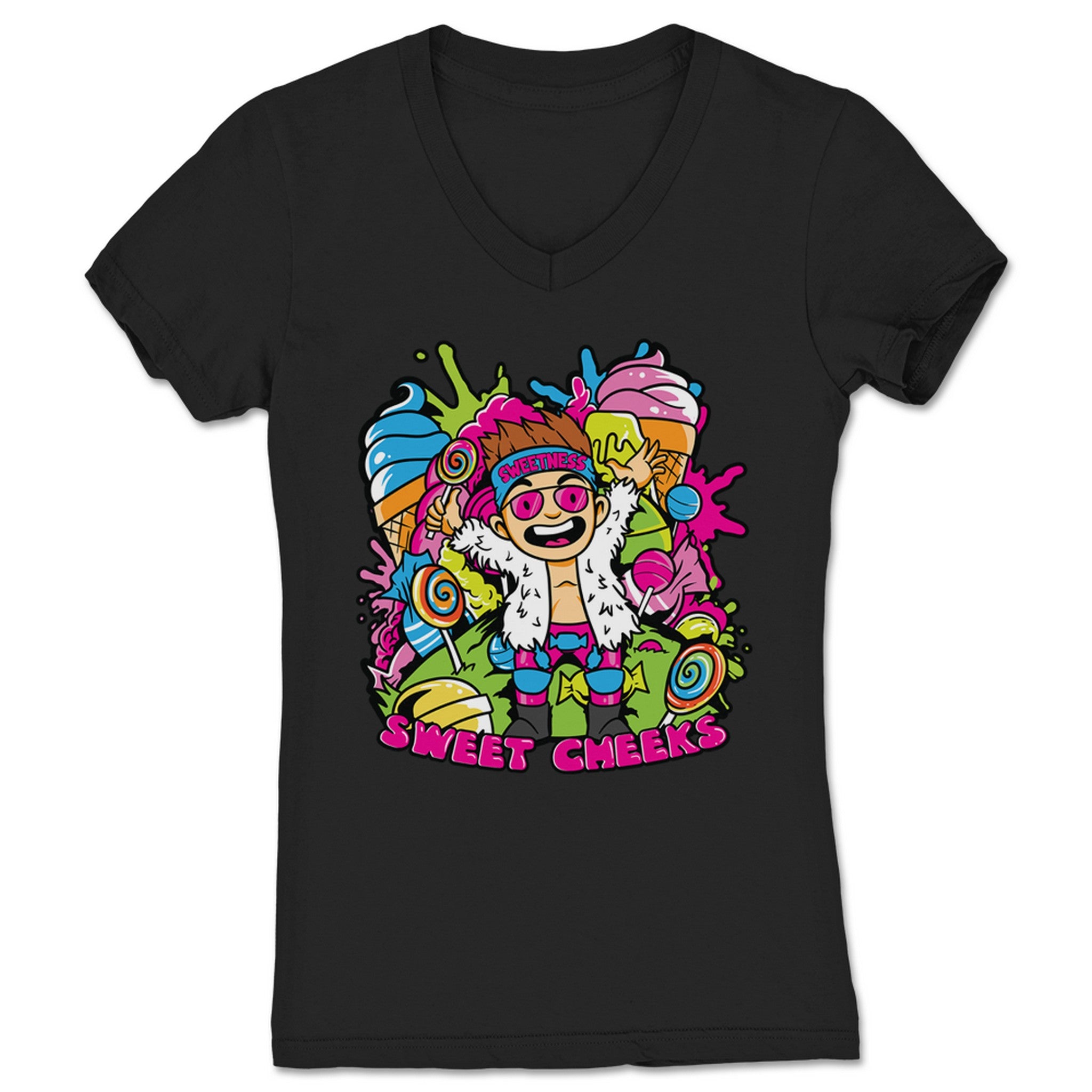 Joey Silver Candy Kid Women's V-Neck Black