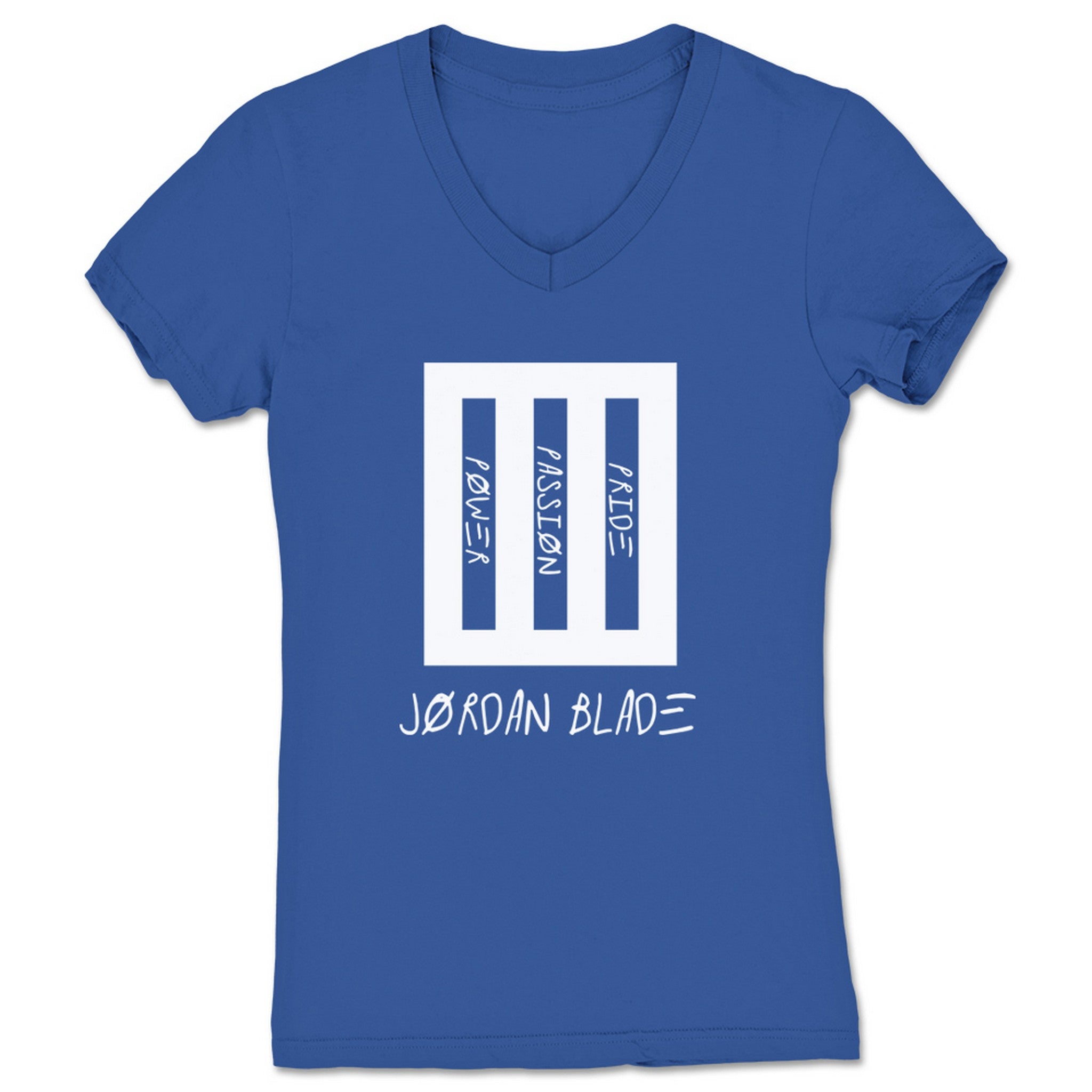 Jordan Blade Blade Paramore Women's V-Neck Royal Blue