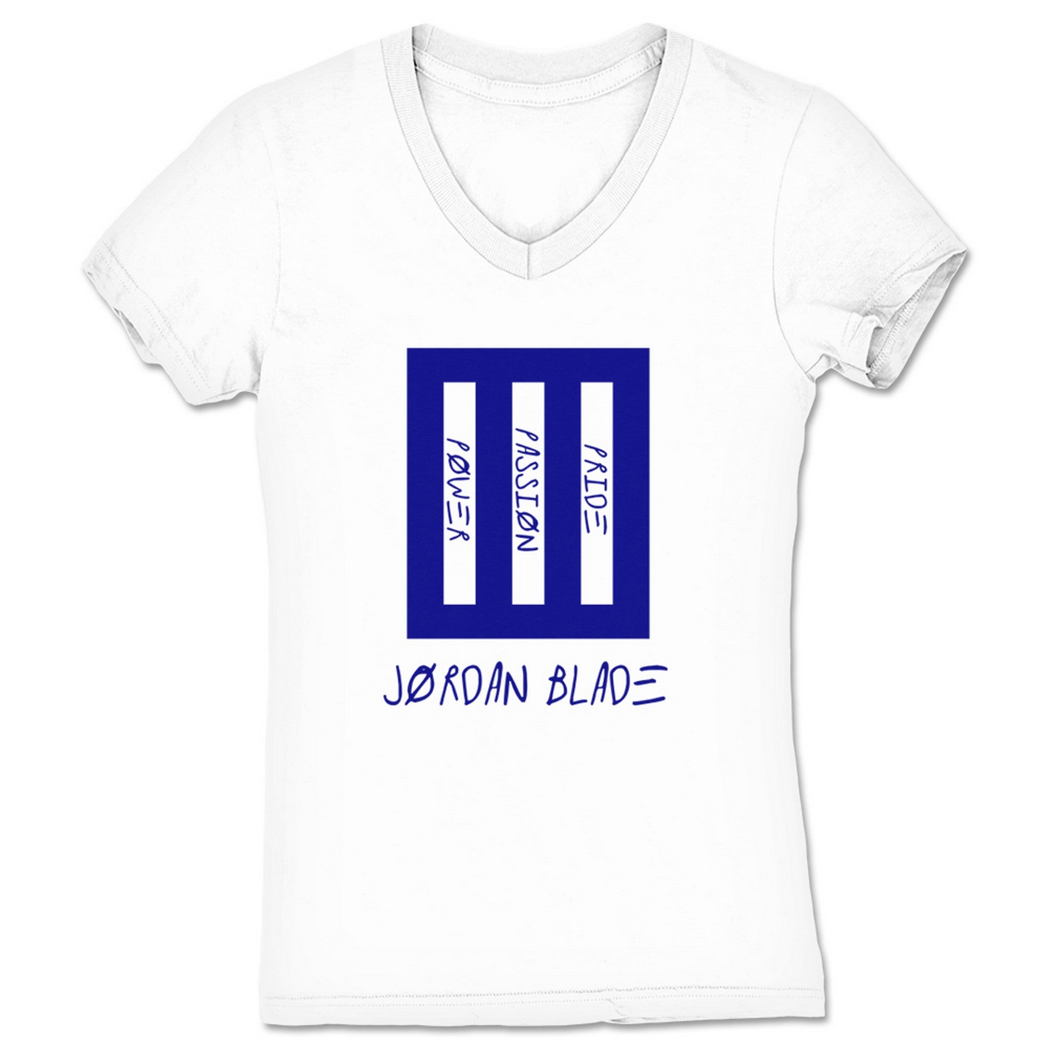Jordan Blade Blade Paramore Women's V-Neck White