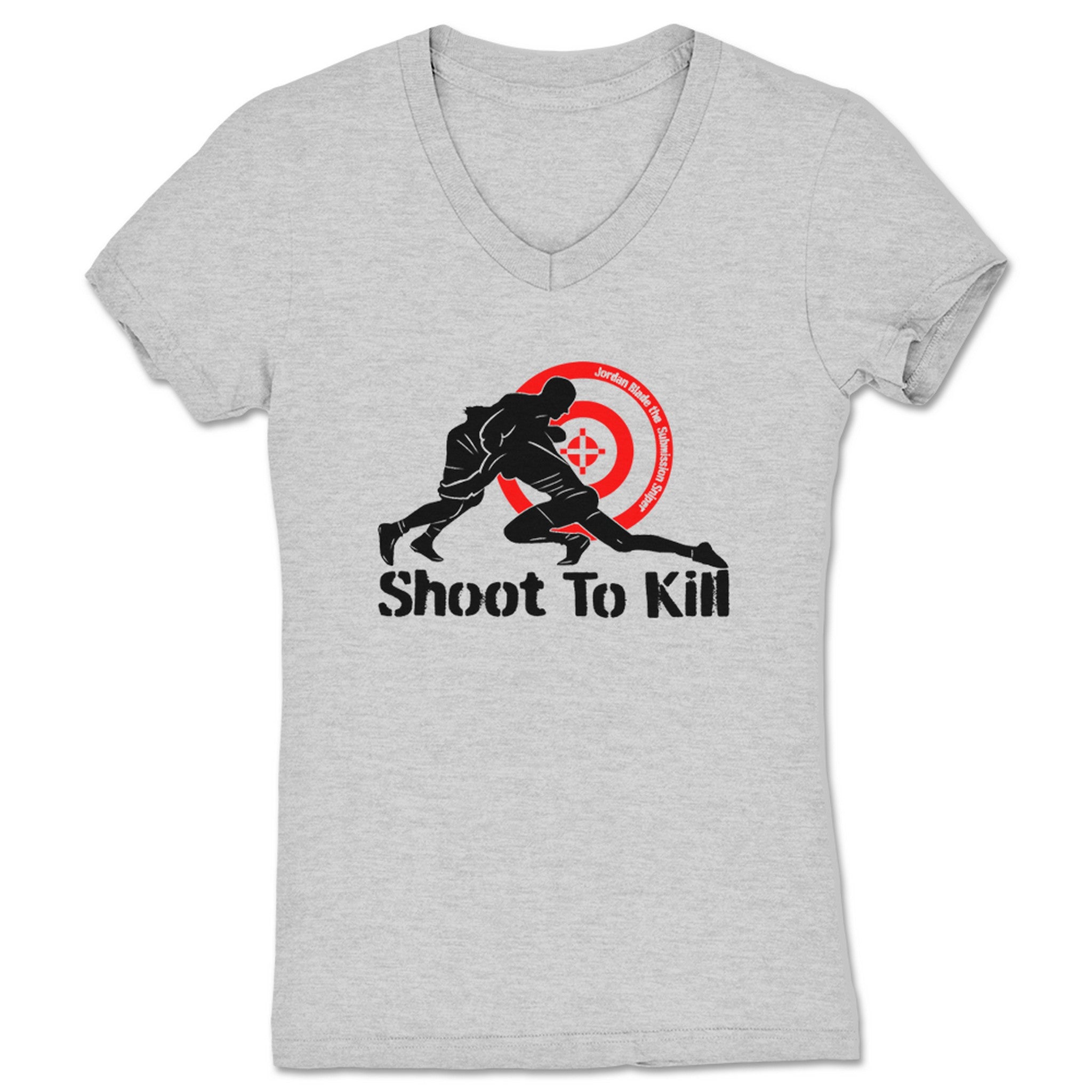Jordan Blade Submission Sniper Women's V-Neck Heather Grey