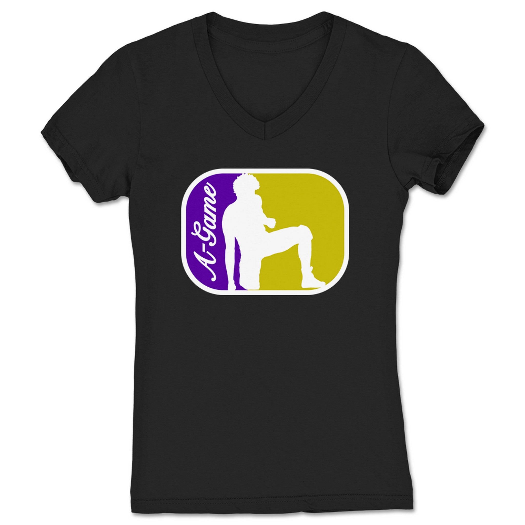 Joseph Alexander Logo Man Women's V-Neck Black