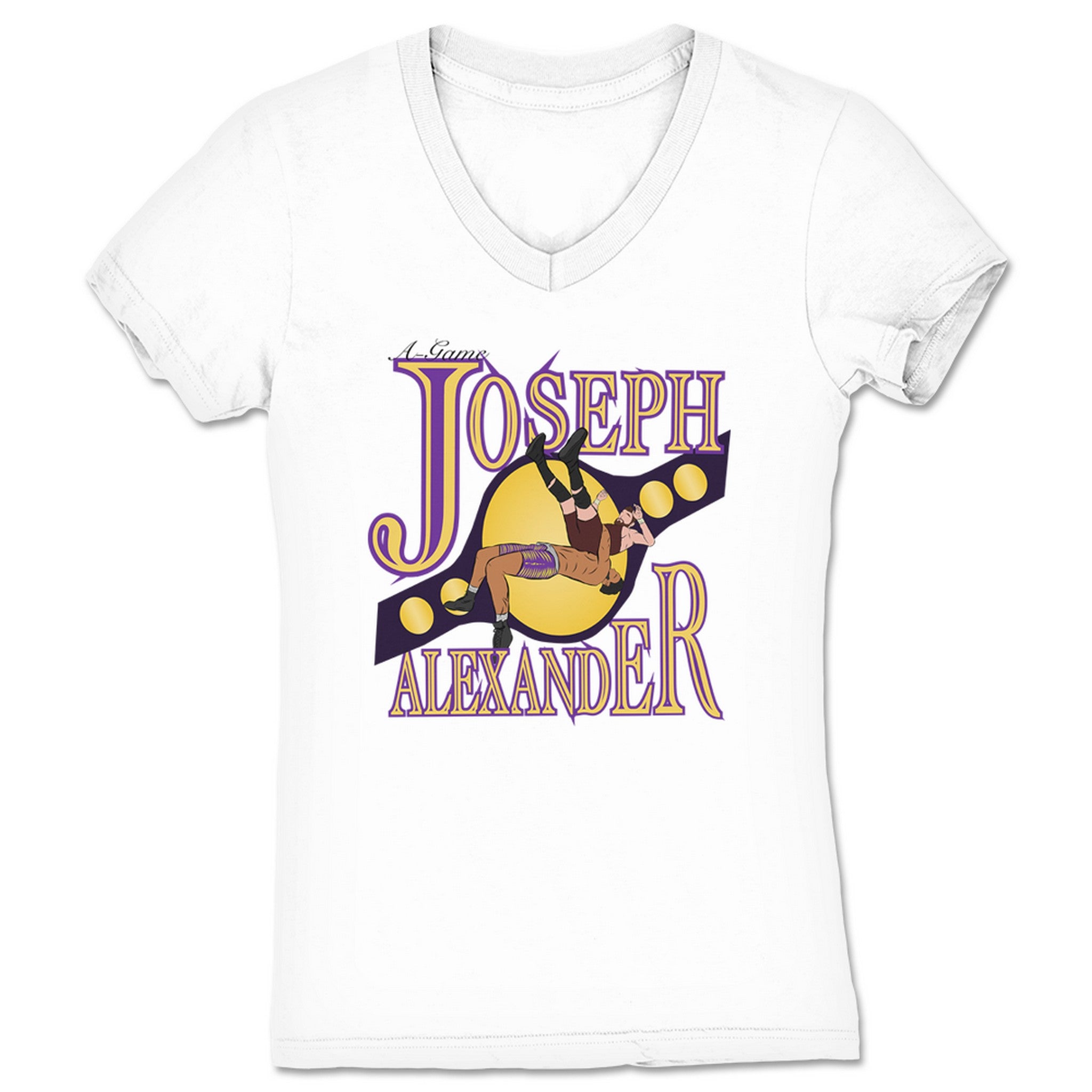 Joseph Alexander Suplex Champion Women's V-Neck White