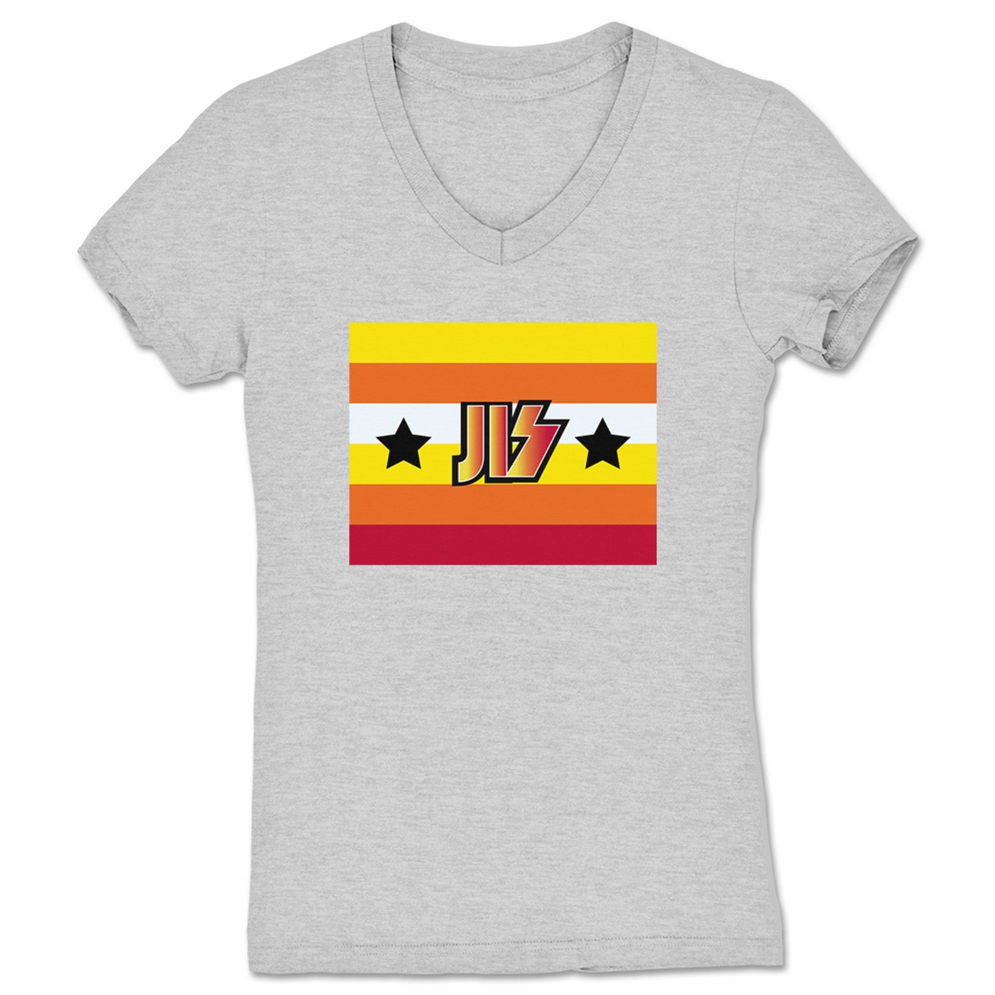 Josh Innes Show JIS Astros Women's V-Neck Heather Grey