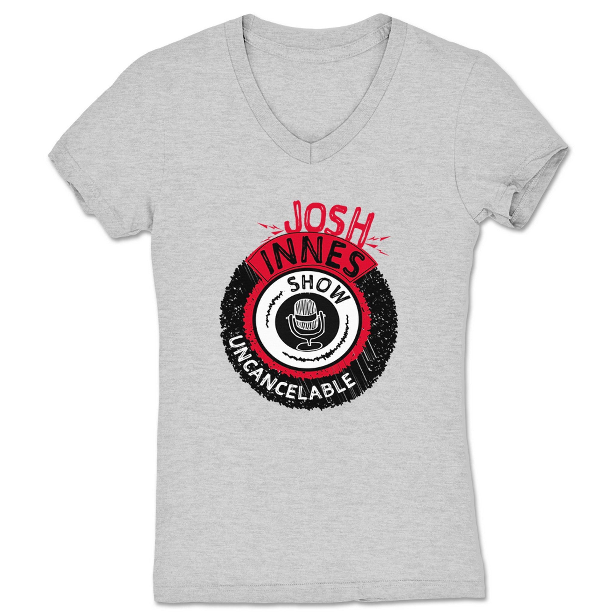 Josh Innes Show JIS Retro Women's V-Neck Heather Grey