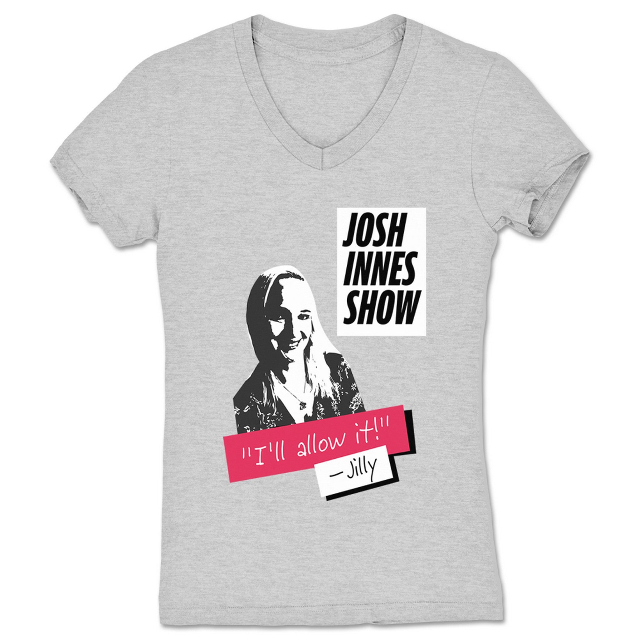 Josh Innes Show Jilly Women's V-Neck Heather Grey