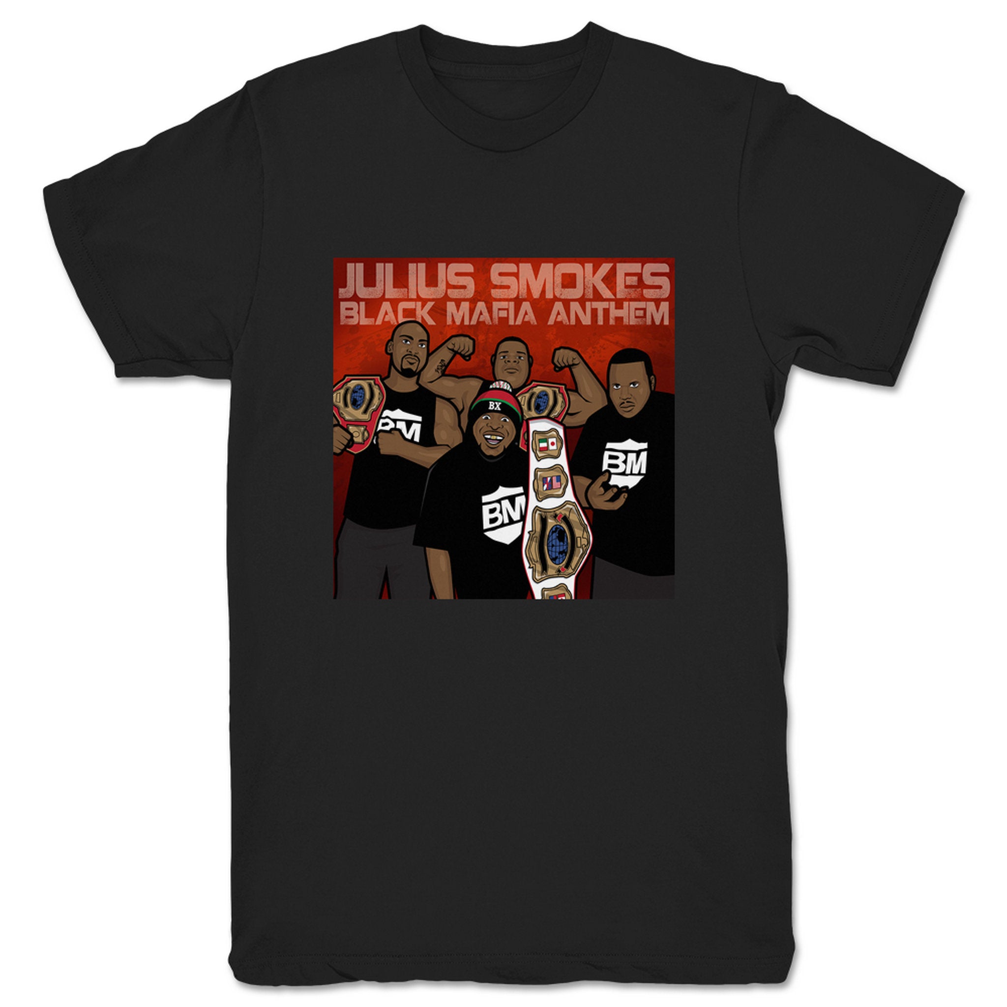 Julius Smokes Black Mafia Anthem Unisex Tee Black