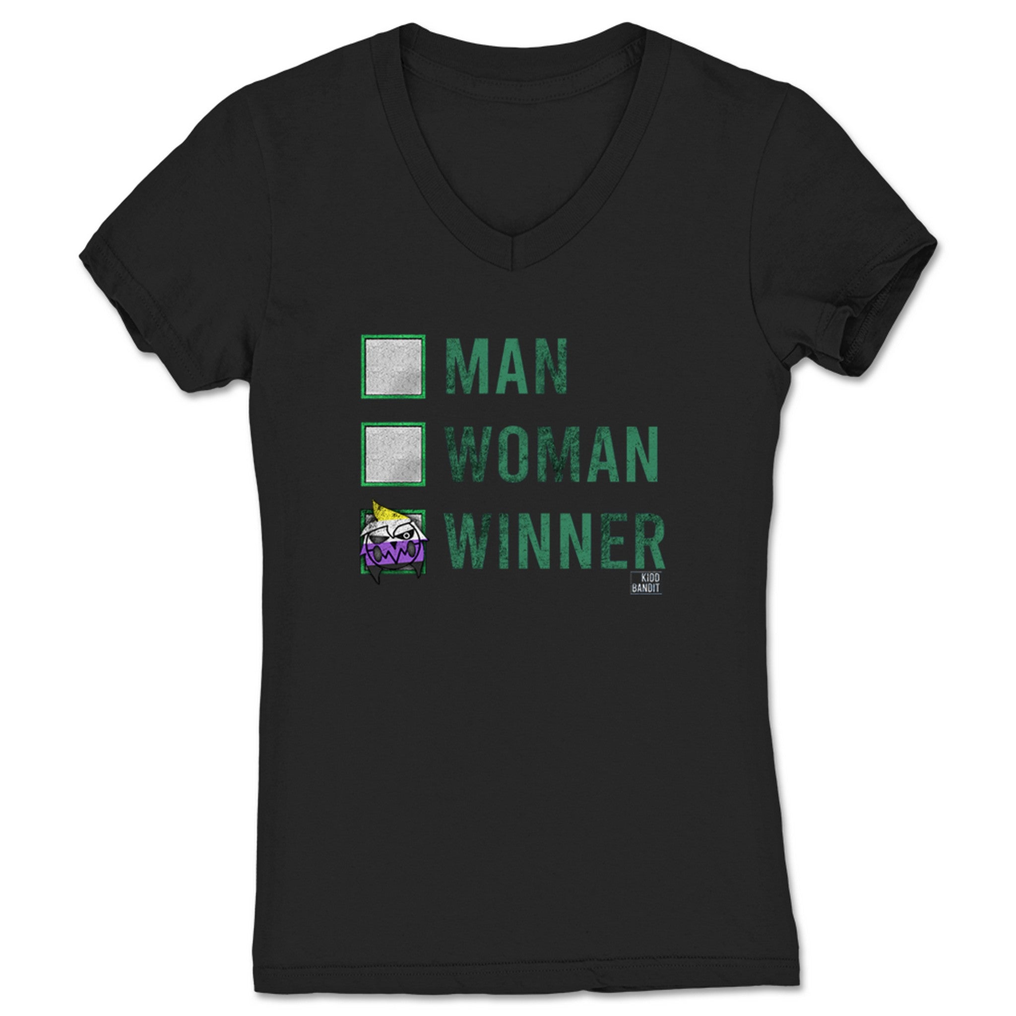 Kidd Bandit Winner Women's V-Neck Black