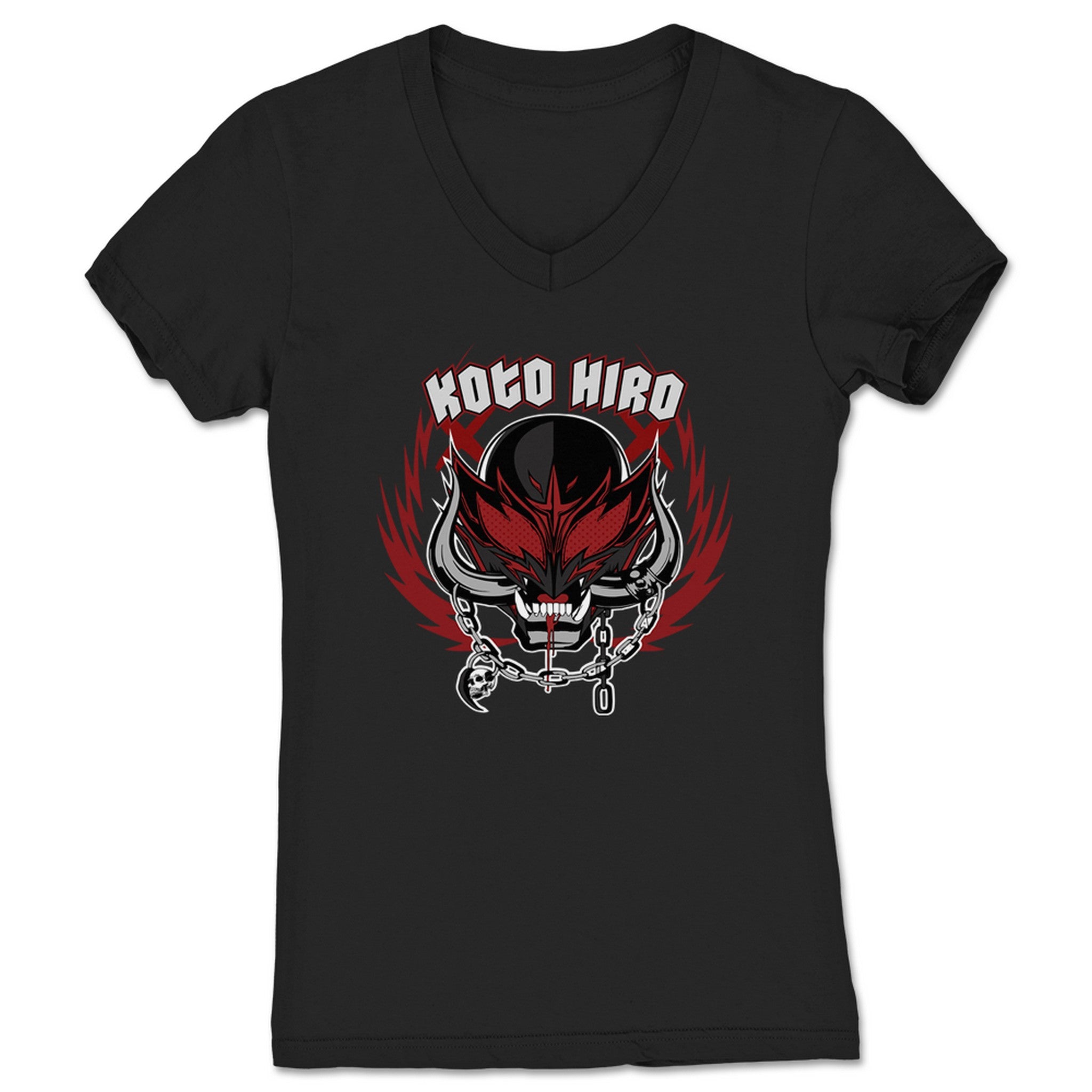 Koto Hiro Koto Head Women's V-Neck Black