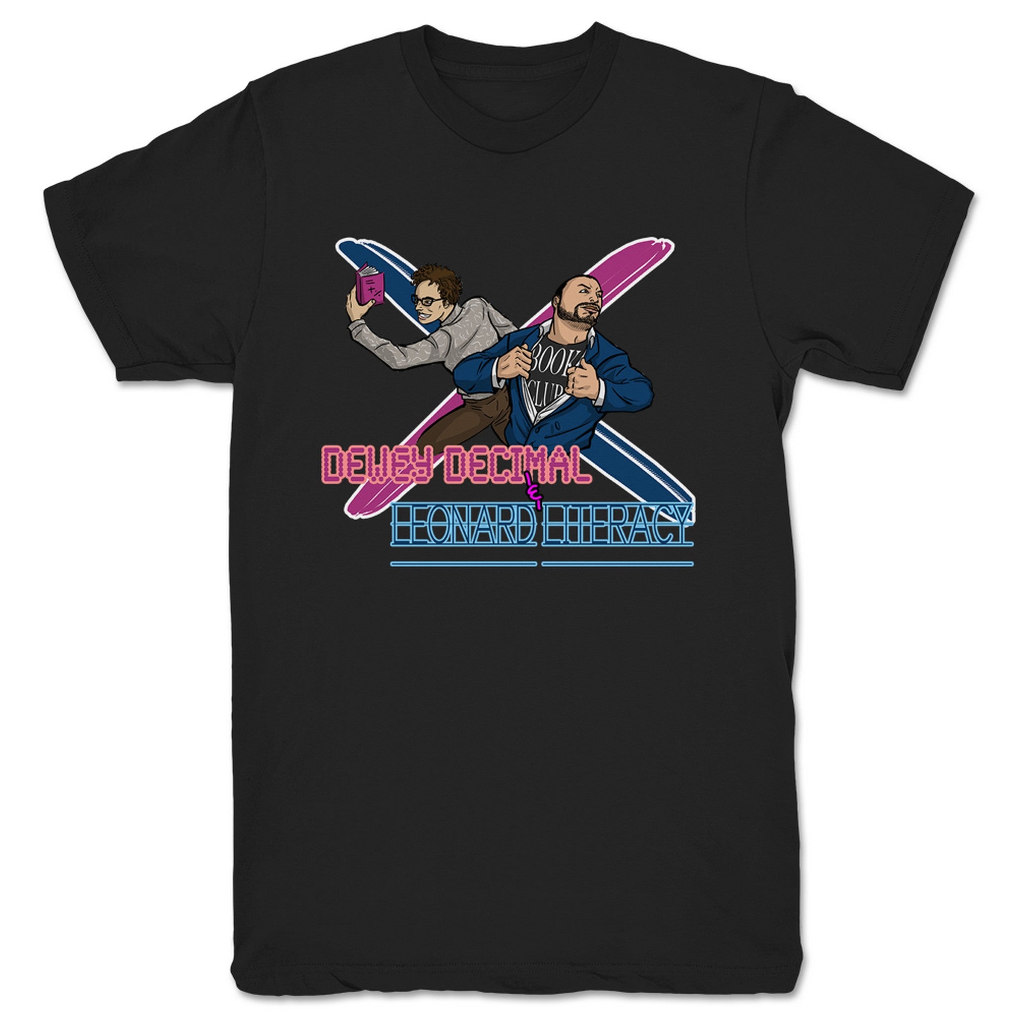 Leonard Literacy Book Club Unisex Tee Black