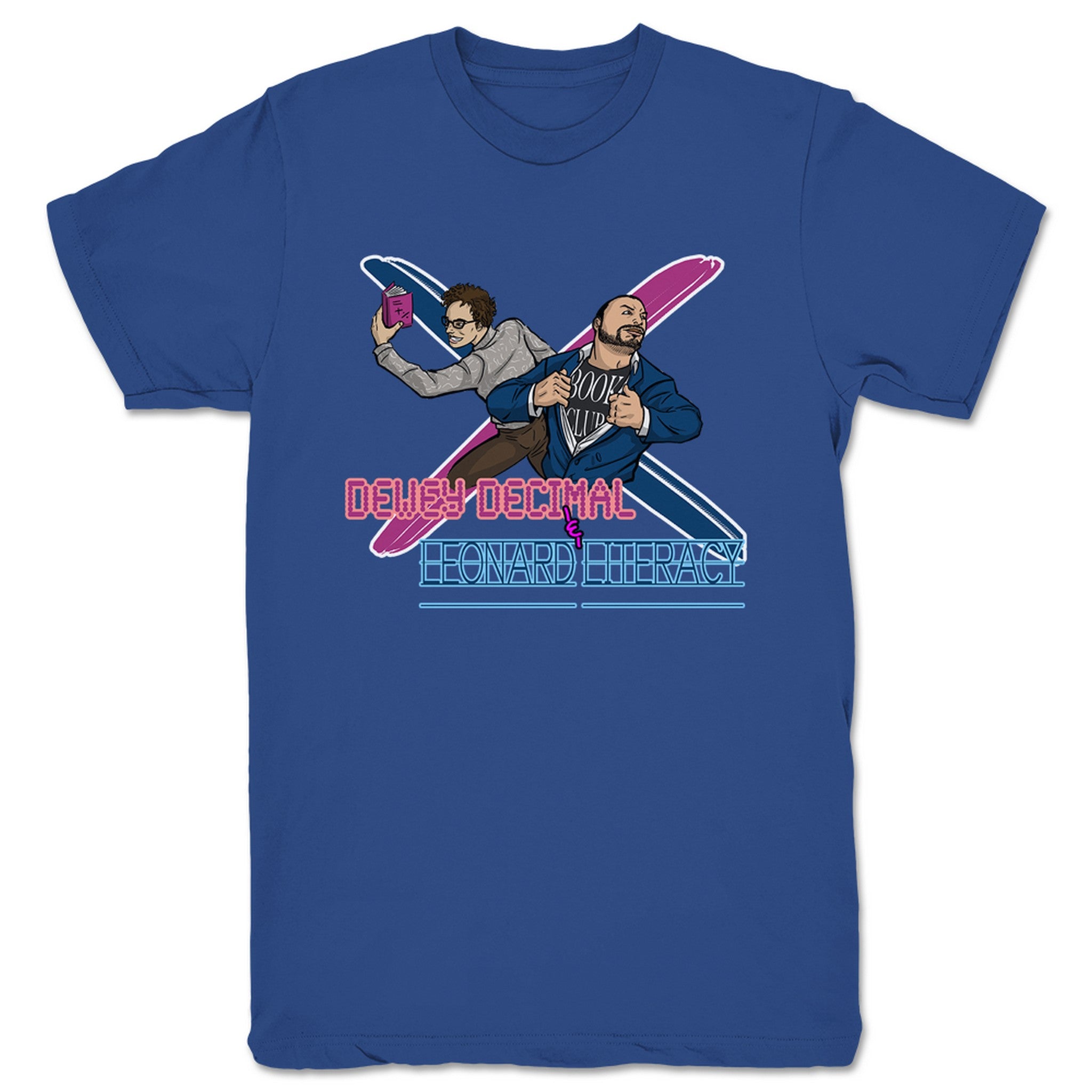Leonard Literacy Book Club Unisex Tee Royal Blue