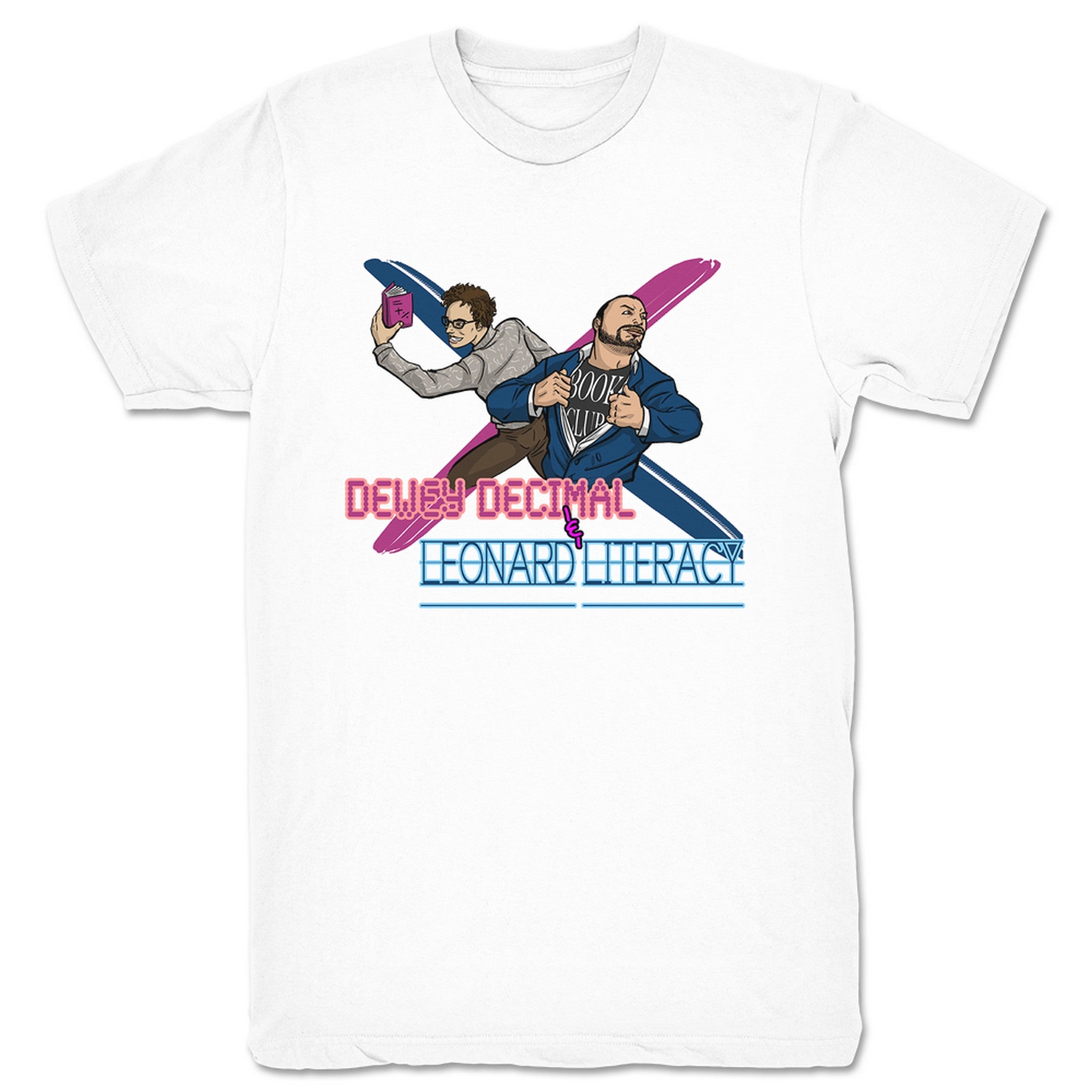 Leonard Literacy Book Club Unisex Tee White