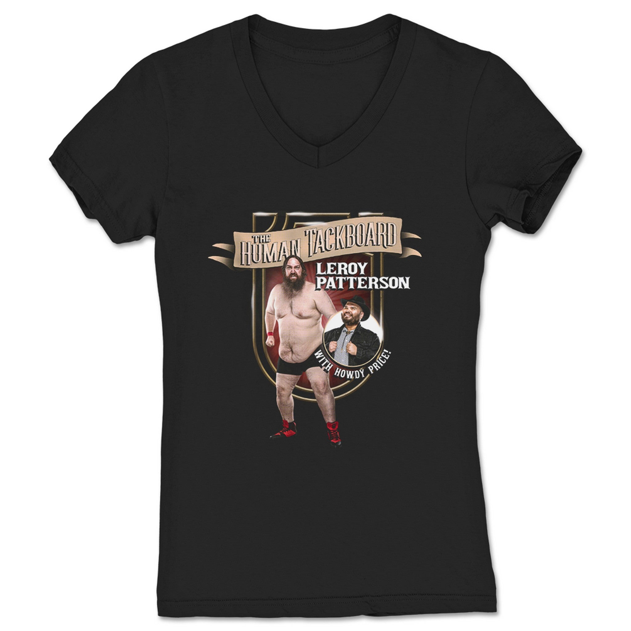 Leroy Patterson Leroy and Howdy Sideshow Women's V-Neck Black