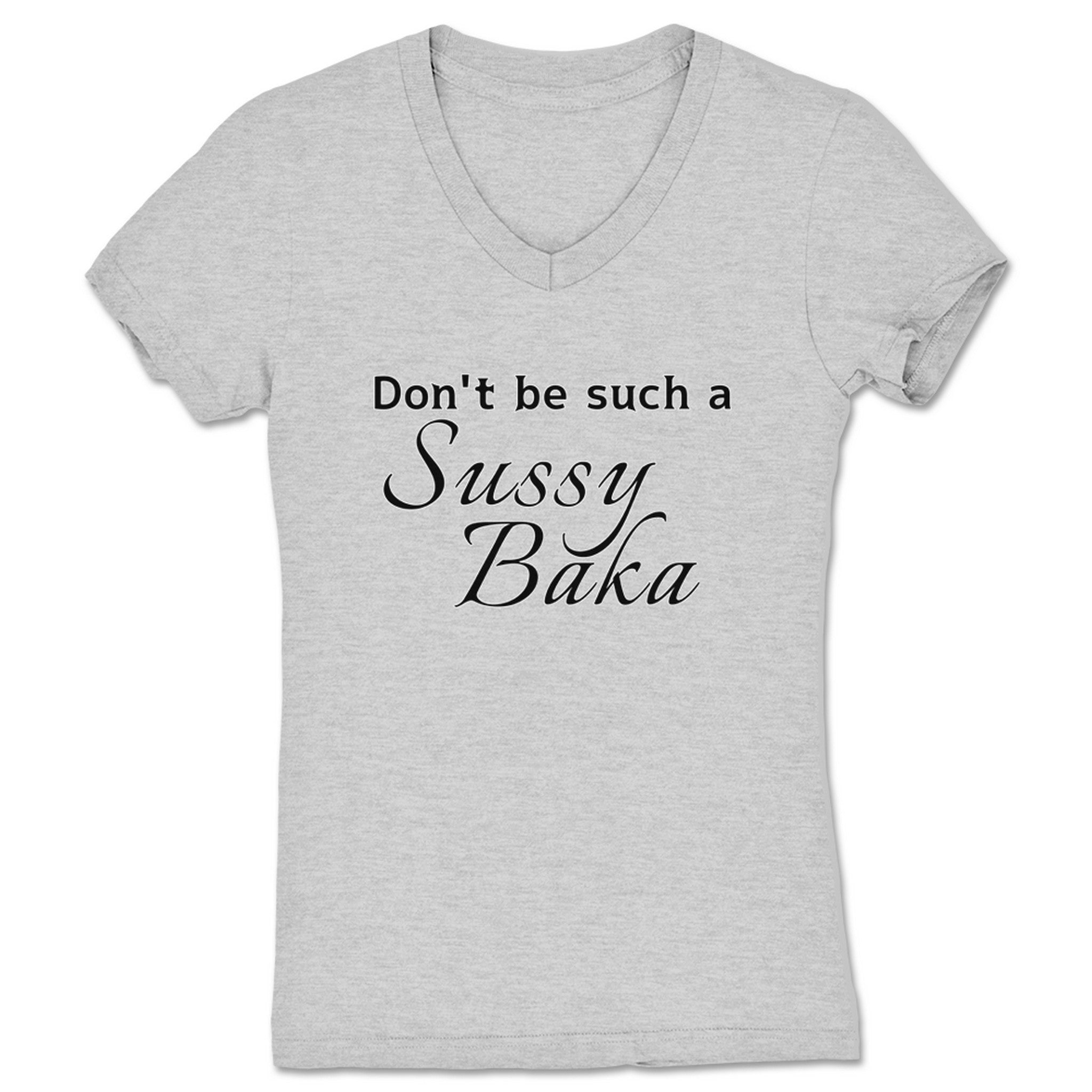 Lucas Ayala Sussy Baka Women's V-Neck Heather Grey