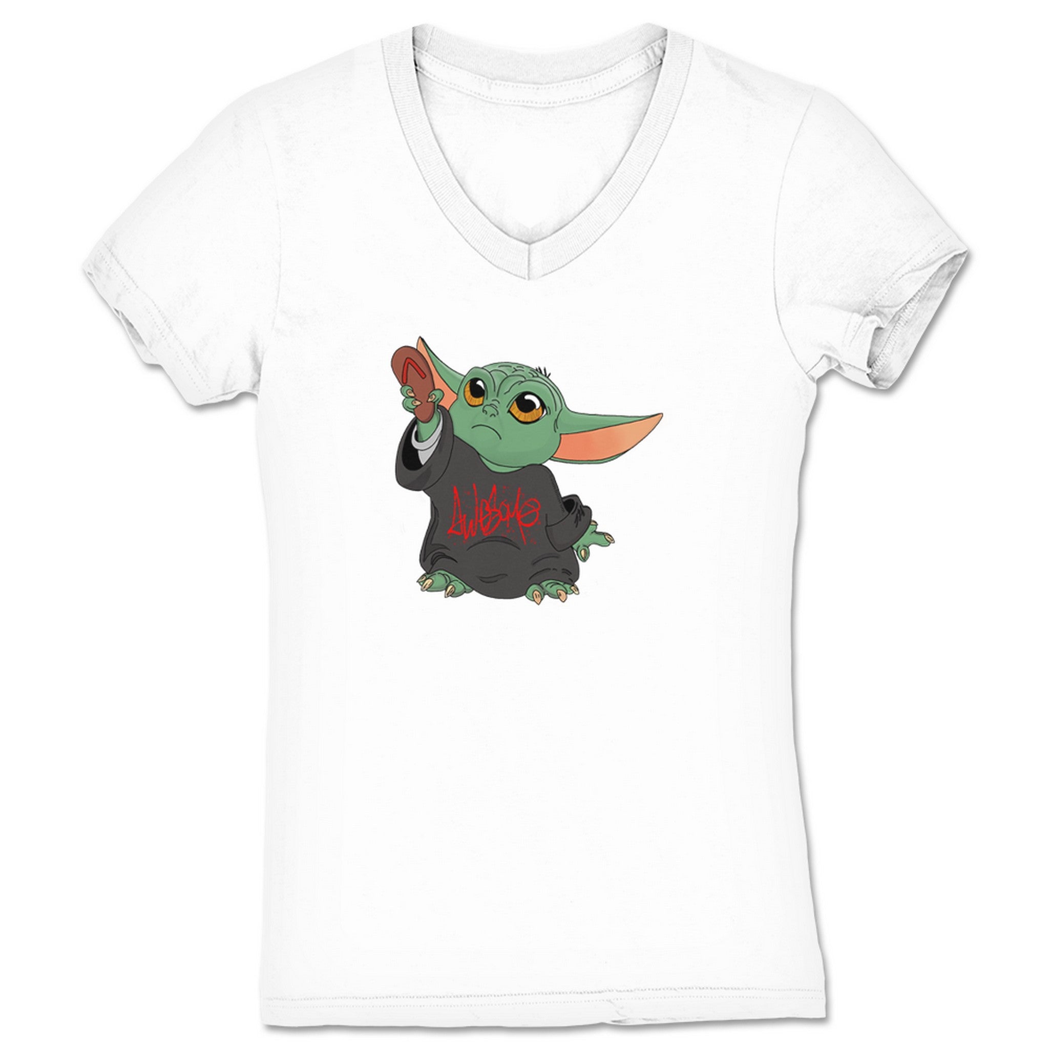 Matt Awesome Pass the Chancla Women's V-Neck White
