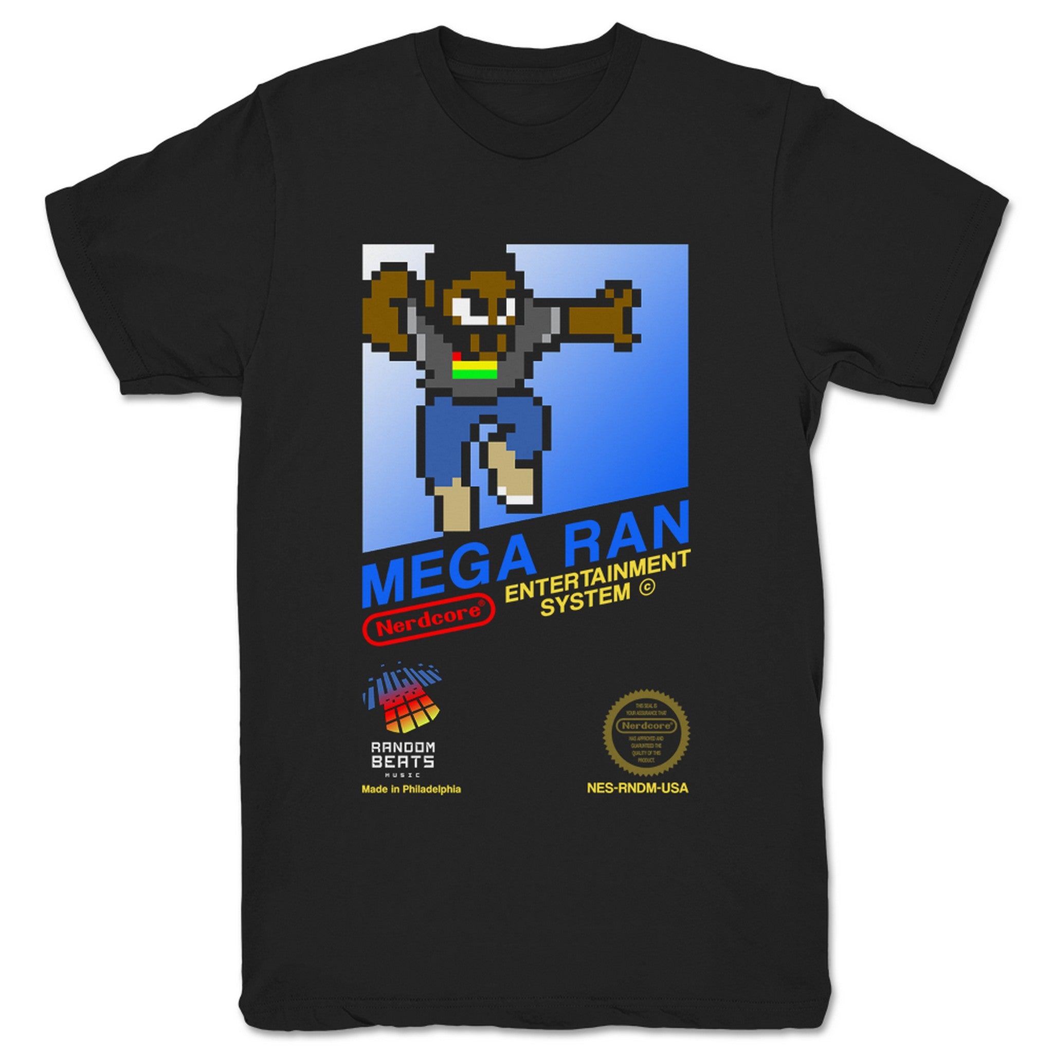 Mega Ran Mega Ran Entertainment System Unisex Tee Black