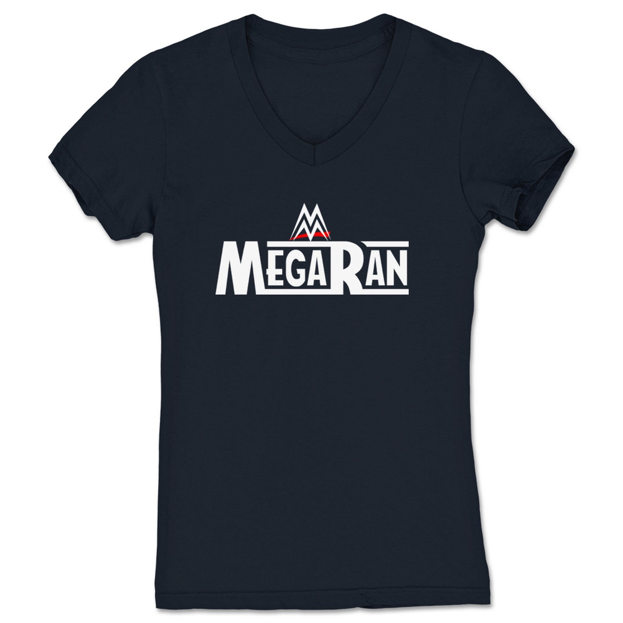 Mega Ran Mega Ranamania Women's V-Neck Navy