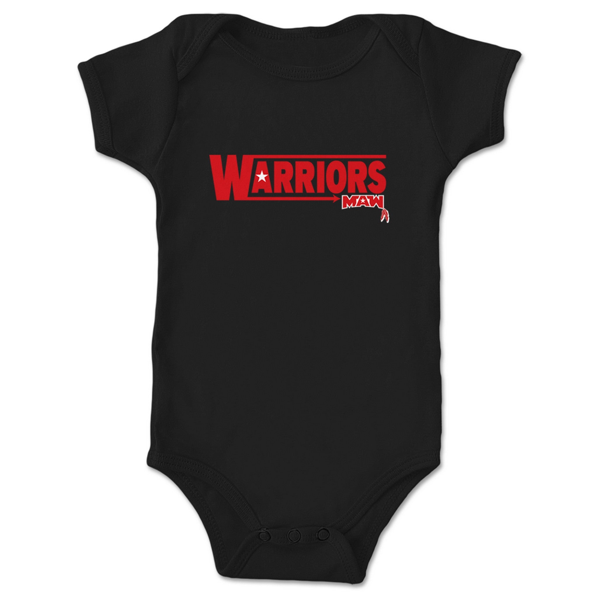Midwest All-Star Wrestling MAW Warriors Infant Onesie Black