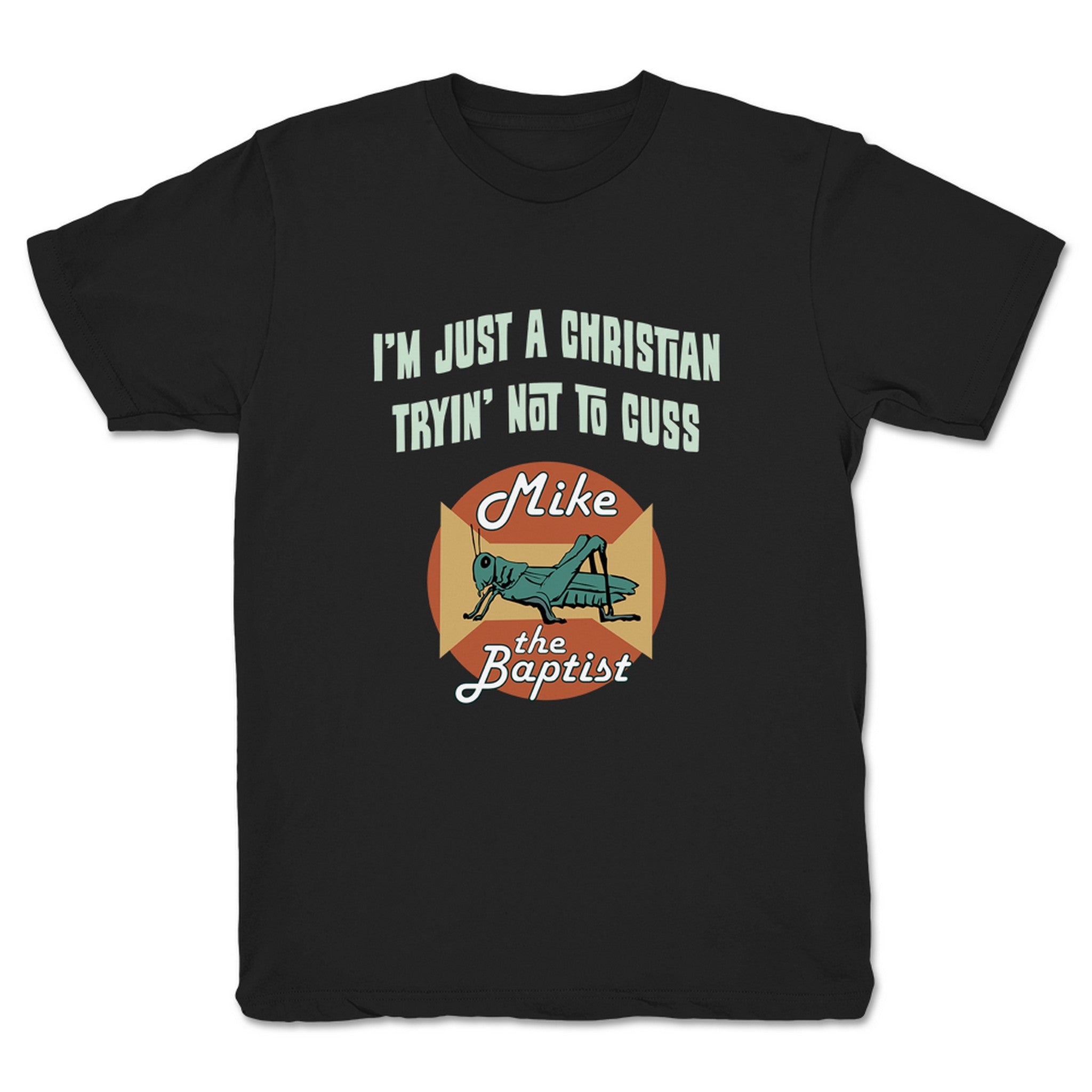 Mike the Baptist Tryin' Not to Cuss (Dark Colors) Youth Tee Black
