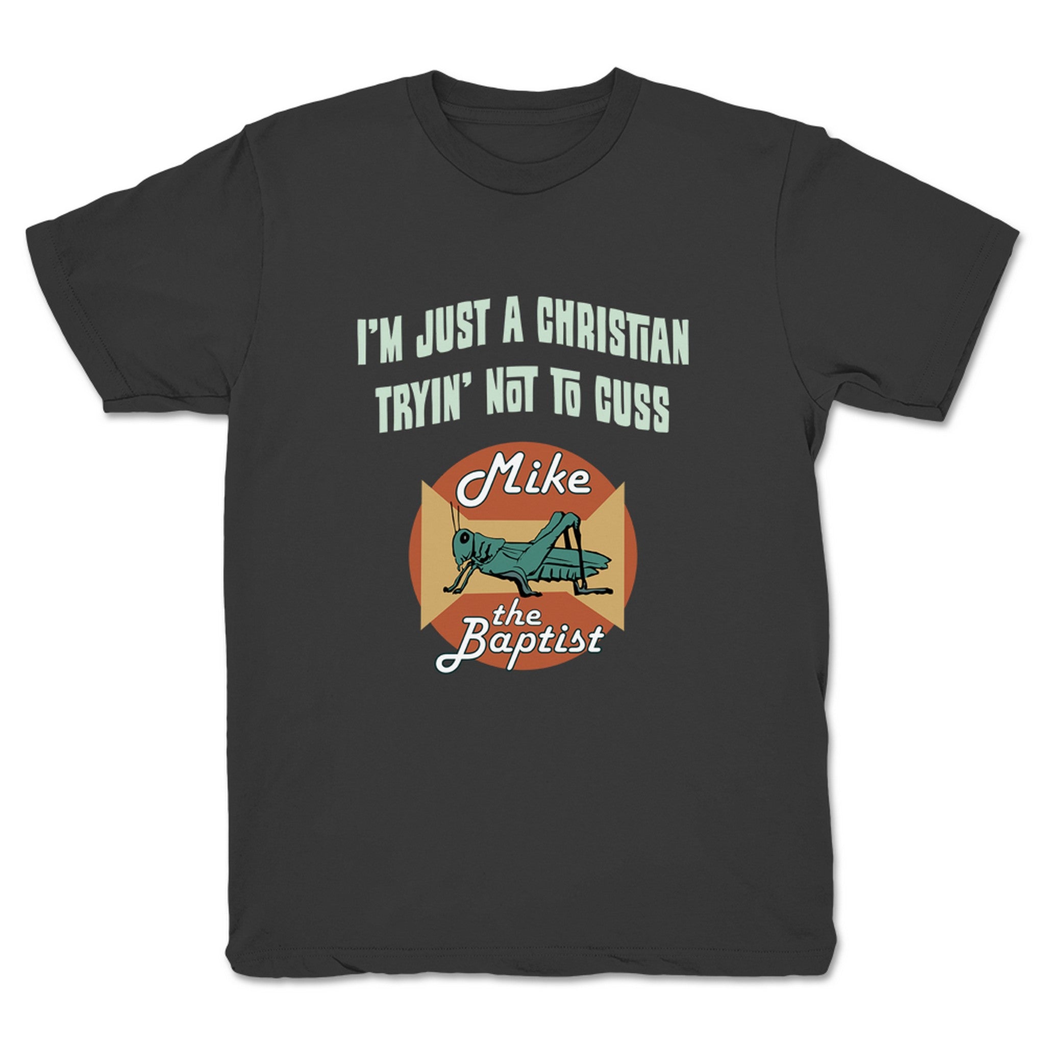 Mike the Baptist Tryin' Not to Cuss (Dark Colors) Youth Tee Dark Grey