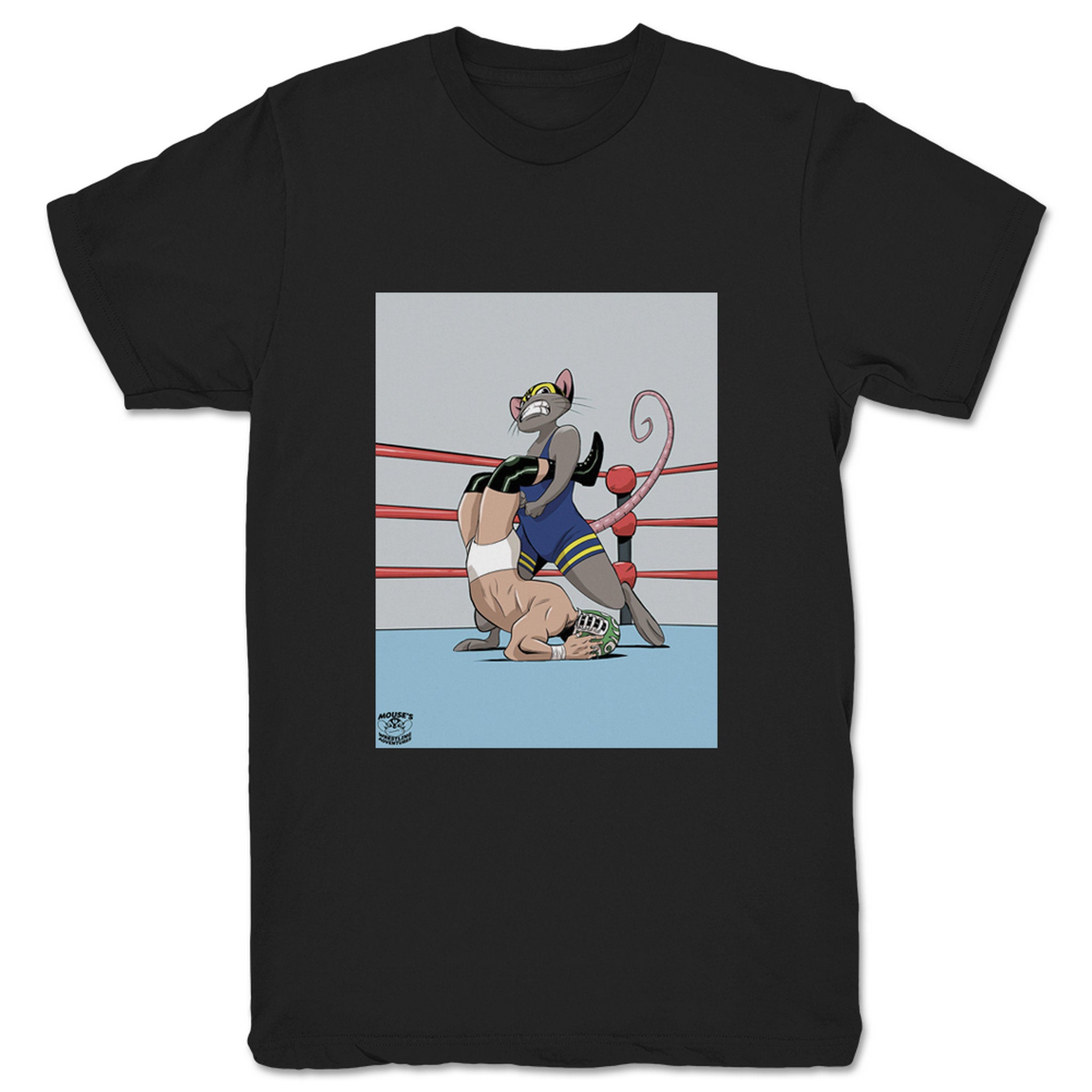 Mouse's Wrestling Adventures Lucha Mouse Unisex Tee Black