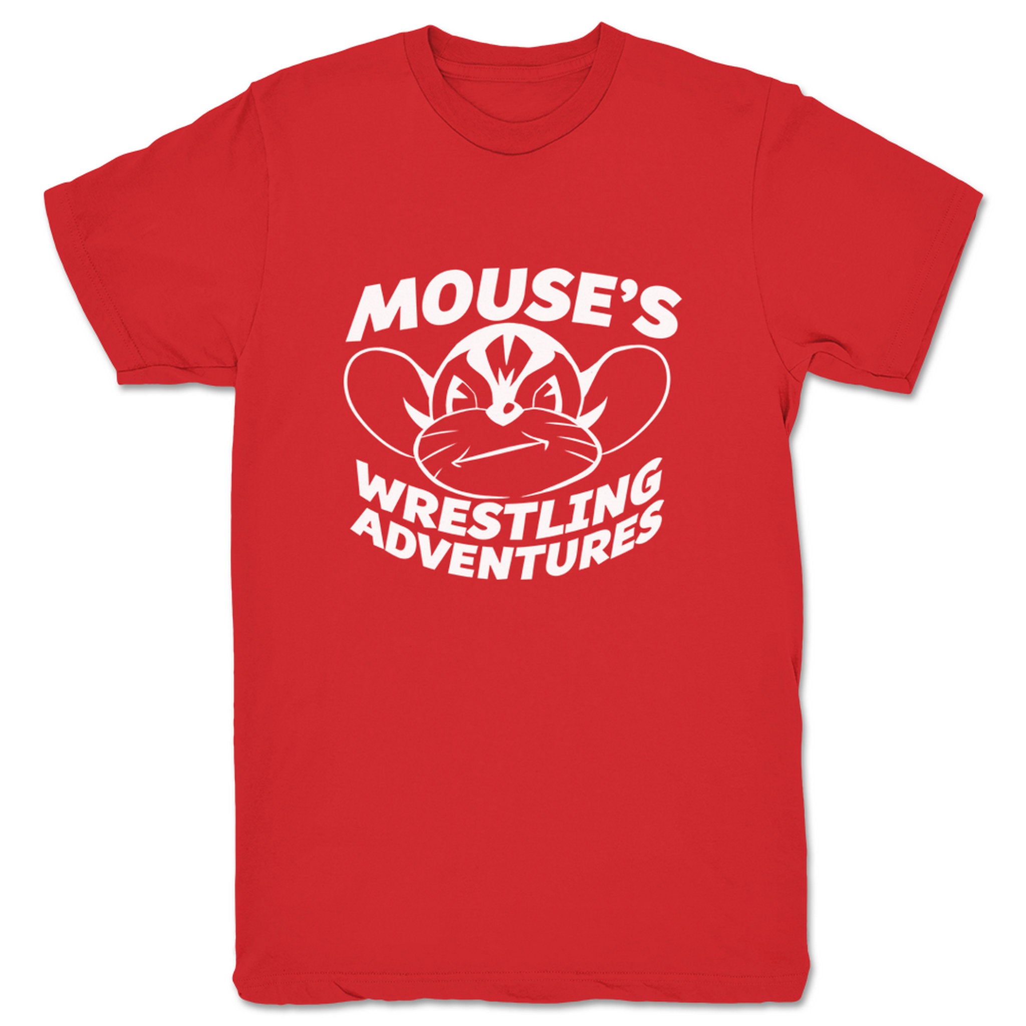Mouse's Wrestling Adventures Mouse's Wrestling Adventures Unisex Tee Red