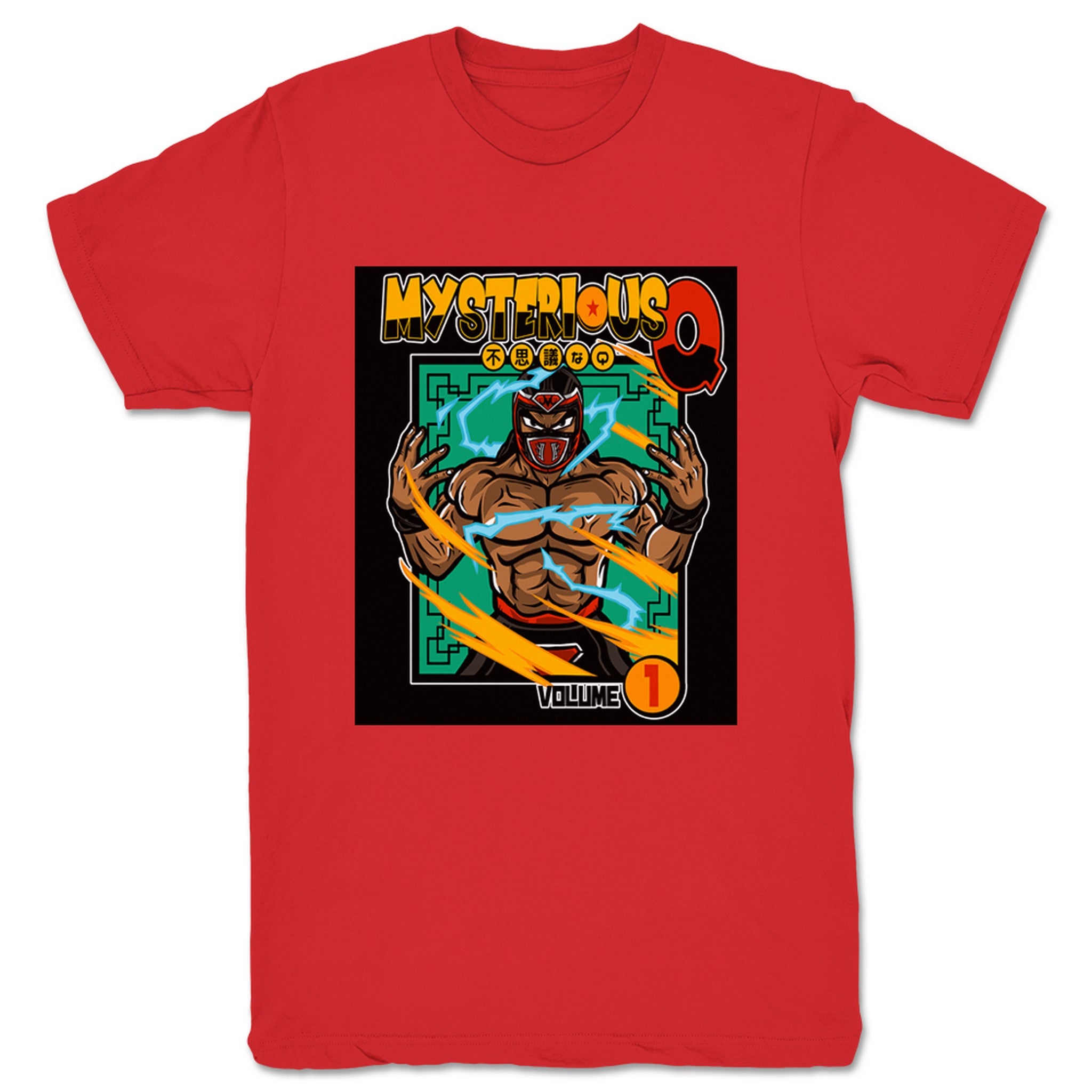 Mysterious Q Manga Vol. 1 (Black) Unisex Tee Red