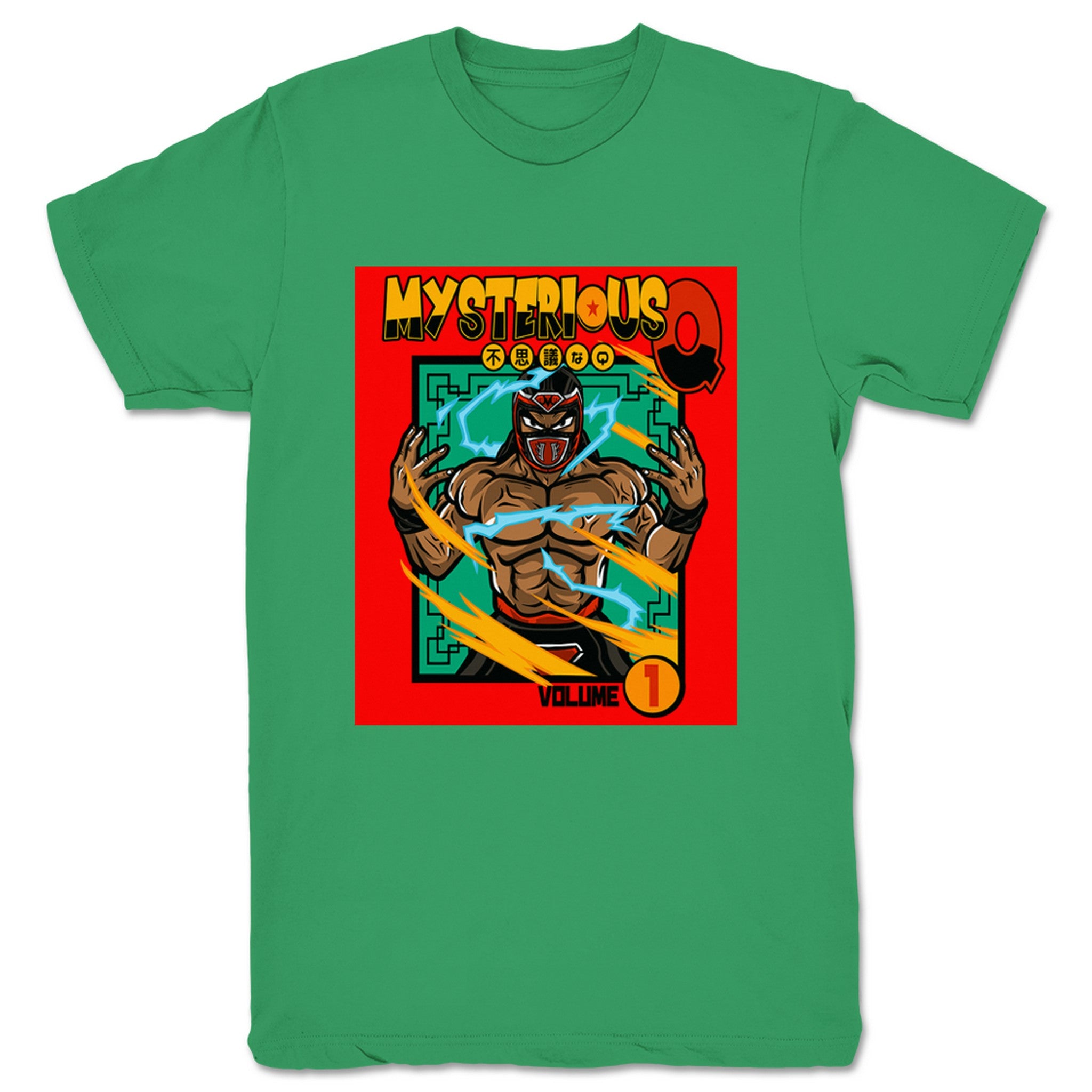 Mysterious Q Manga Vol. 1 (Red) Unisex Tee Kelly Green