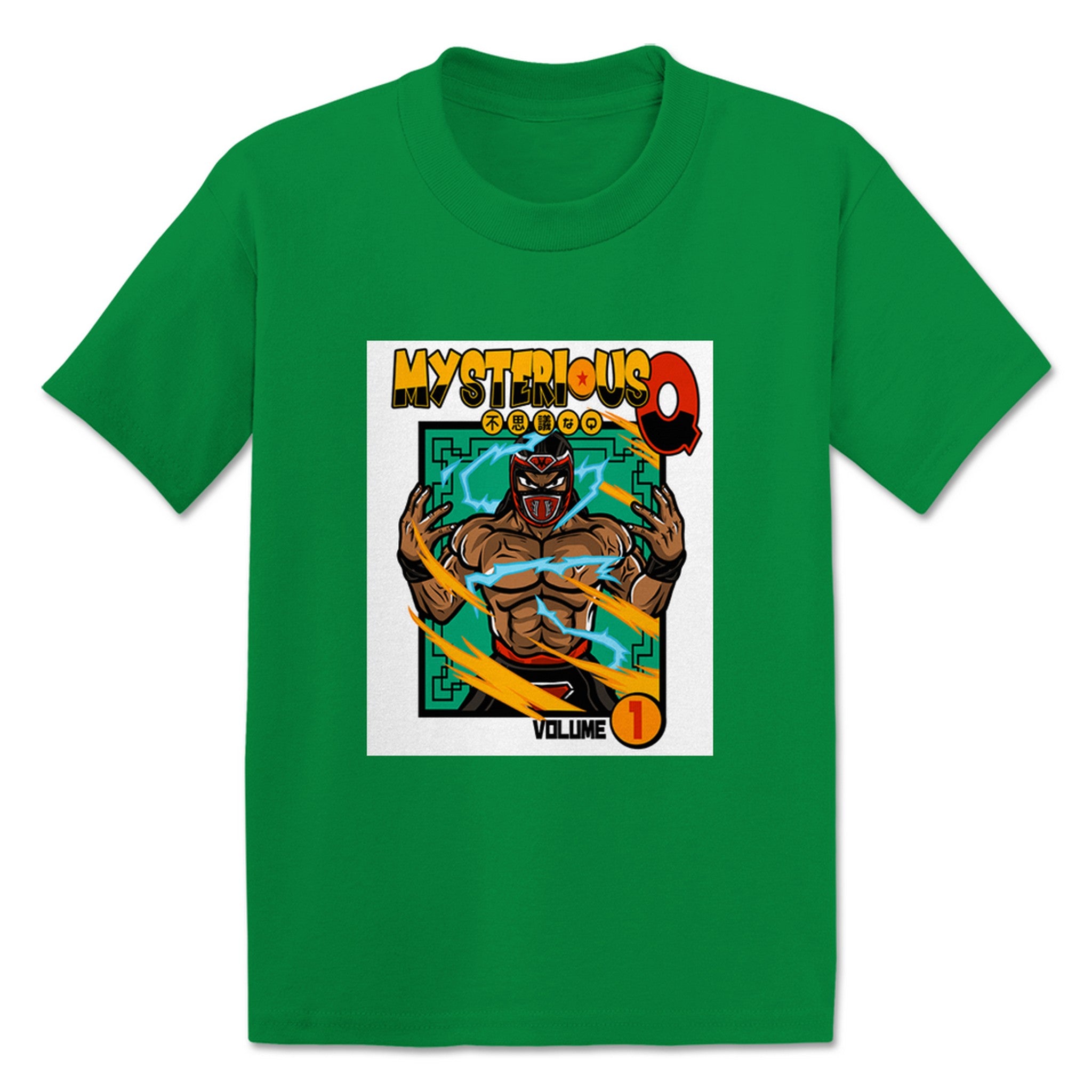 Mysterious Q Manga Vol. 1 (White) Toddler Tee Kelly Green