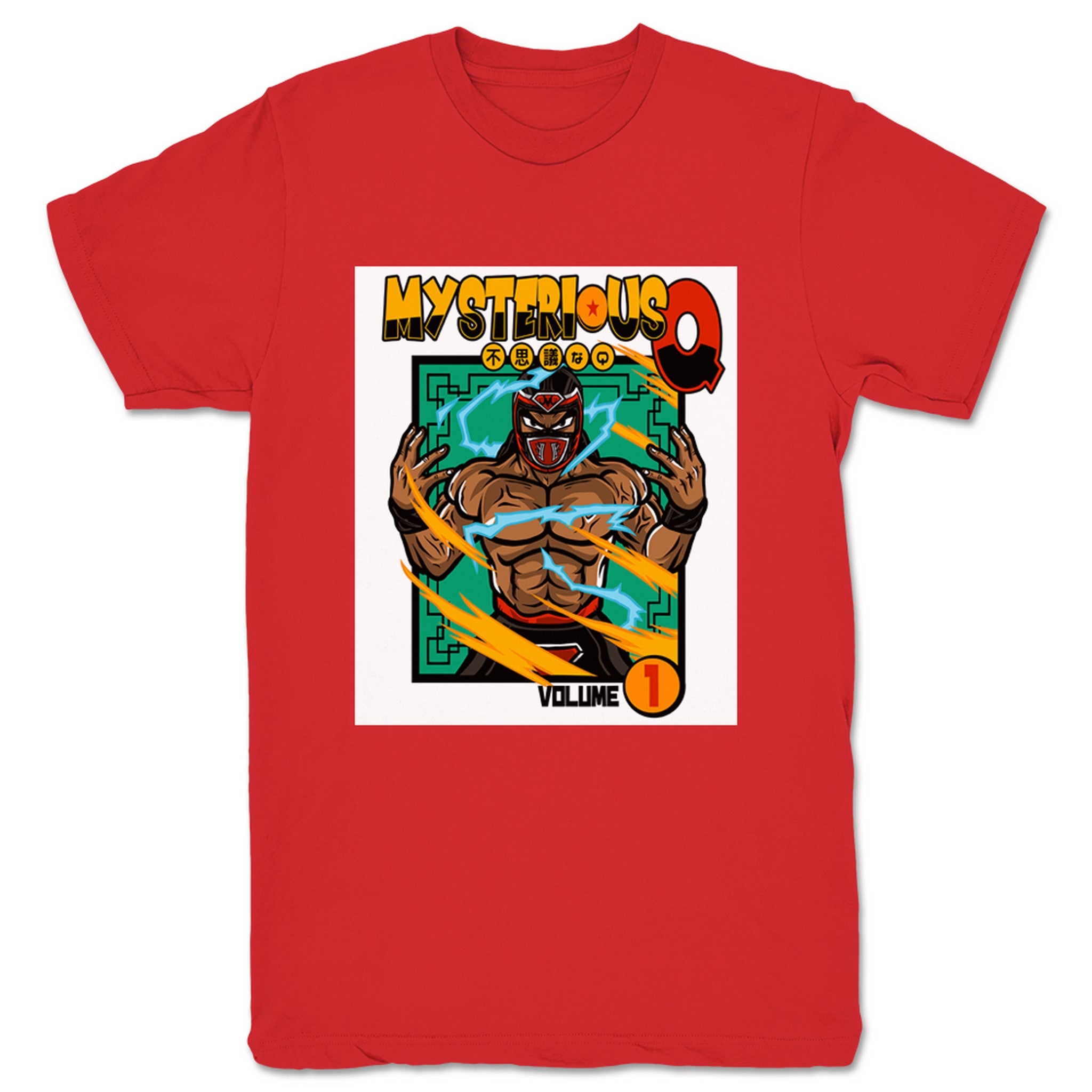 Mysterious Q Manga Vol. 1 (White) Unisex Tee Red