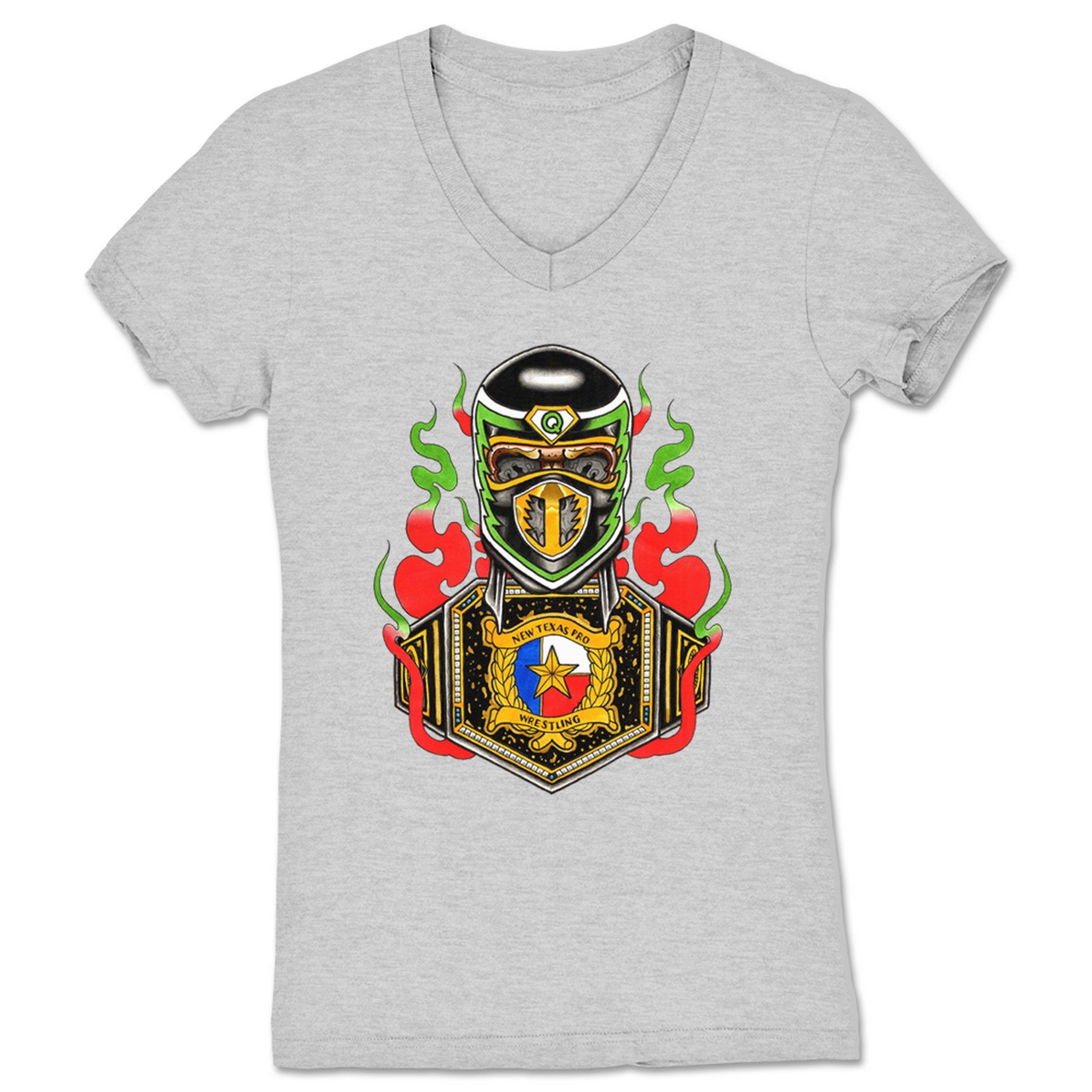 Mysterious Q New Texas Limited Edition Women's V-Neck Heather Grey