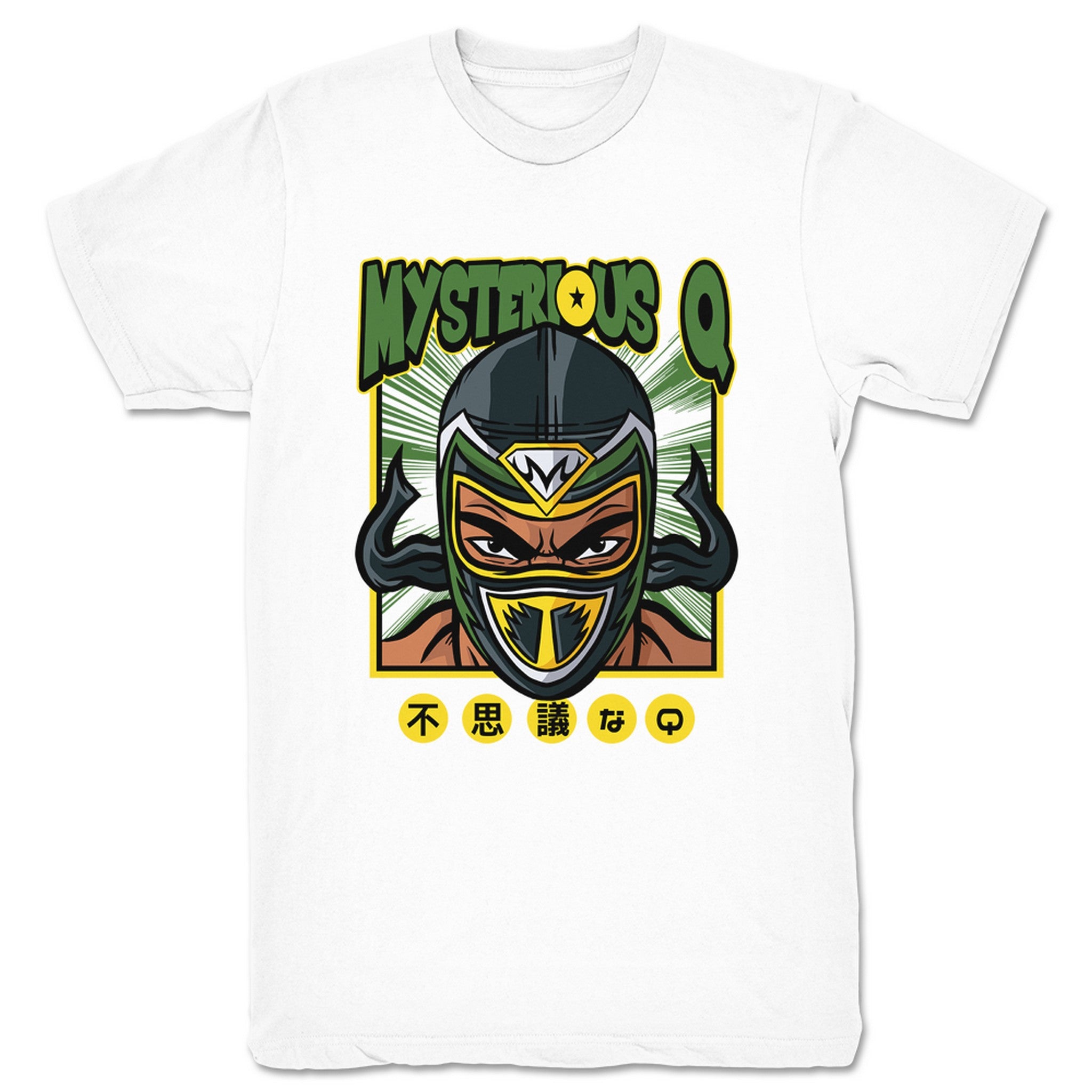 Mysterious Q Q Animated Unisex Tee White