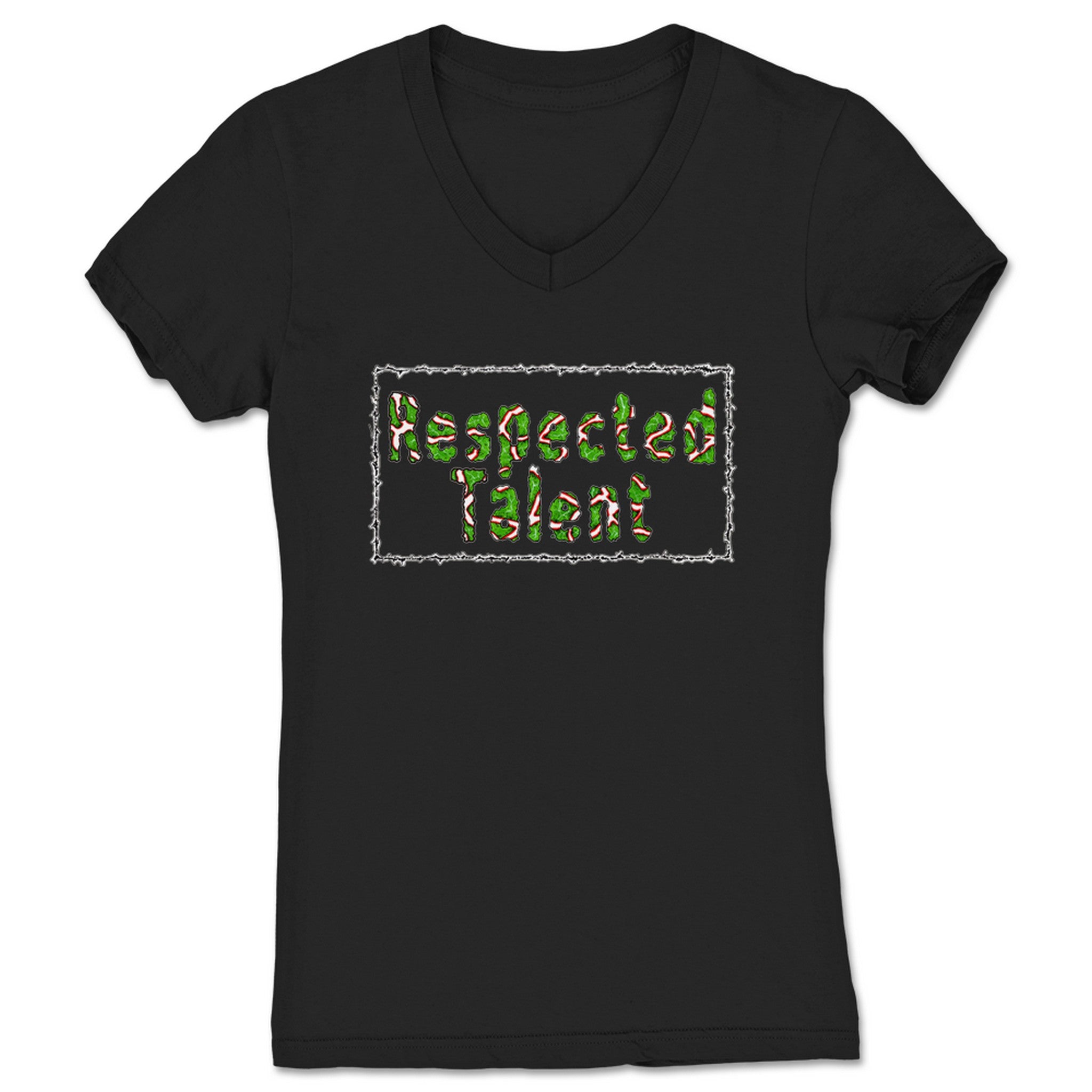 Mysterious Q Respected Talent Women's V-Neck Black