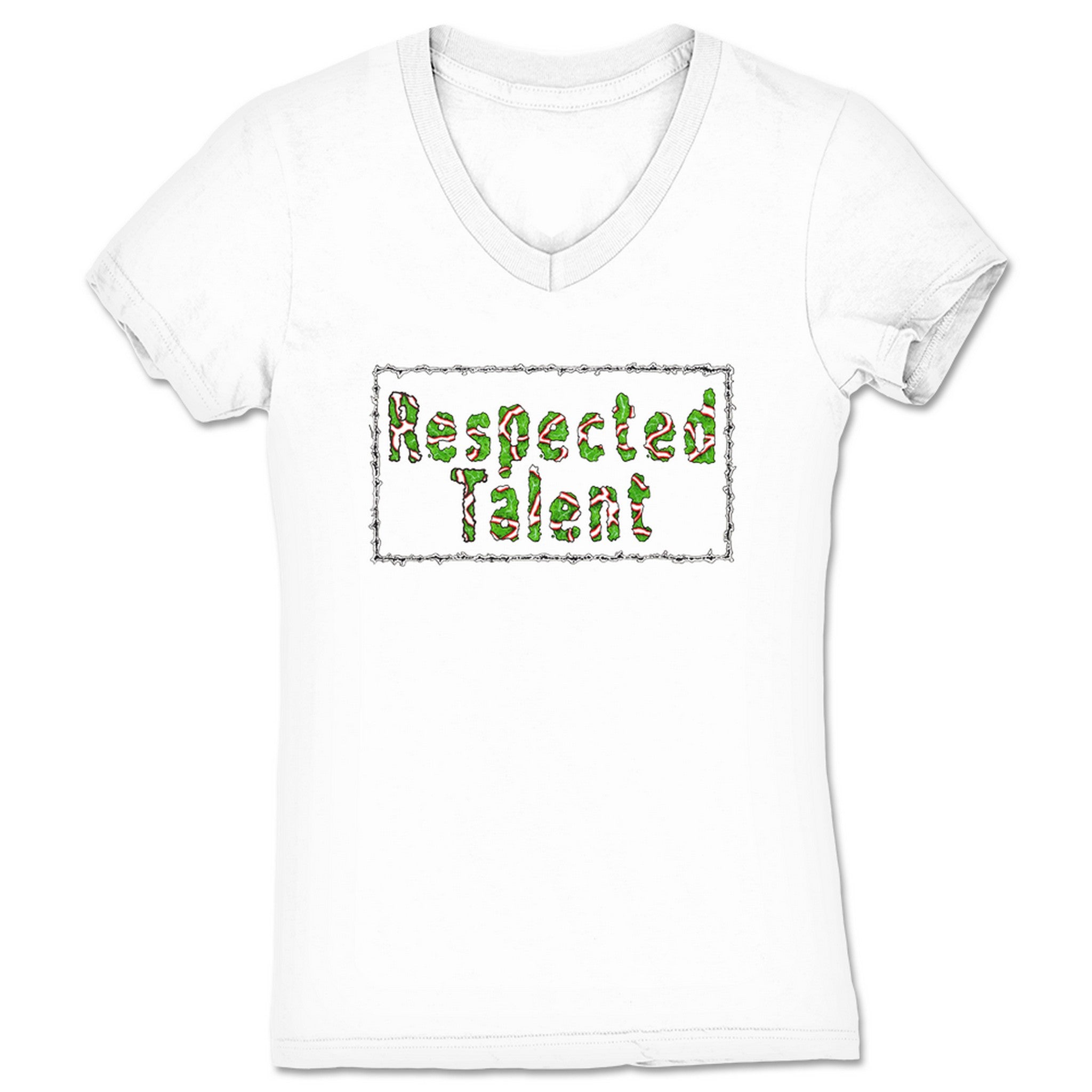 Mysterious Q Respected Talent Women's V-Neck White