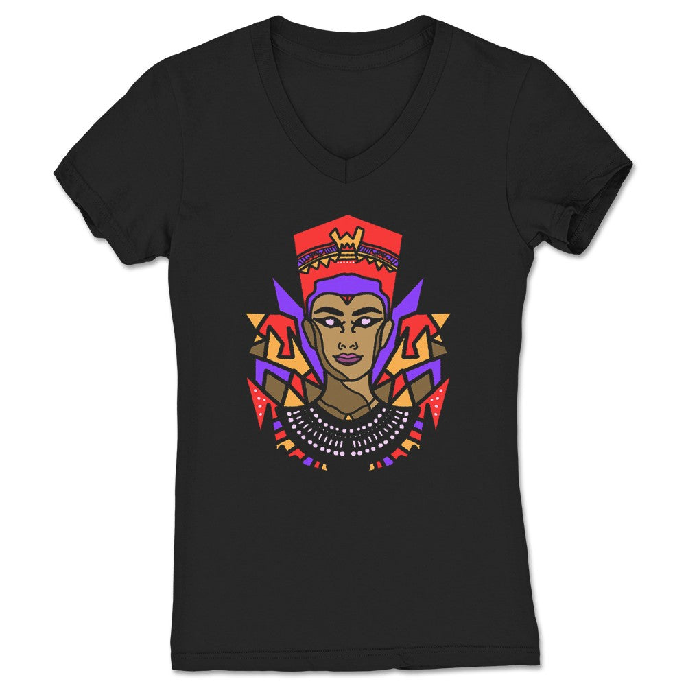 NX SYSTM. Nefertiti's Vexation Women's V-Neck Black