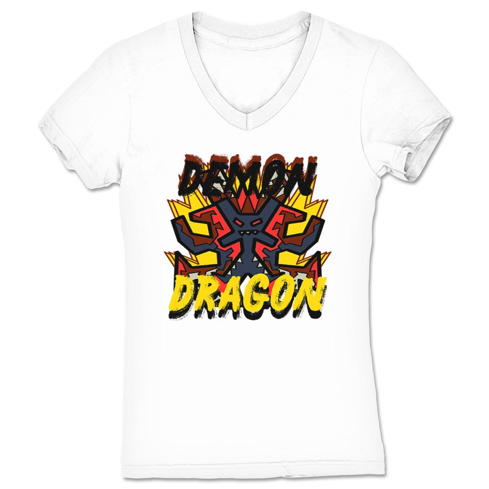 NX SYSTM. The Demon Dragon Women's V-Neck White