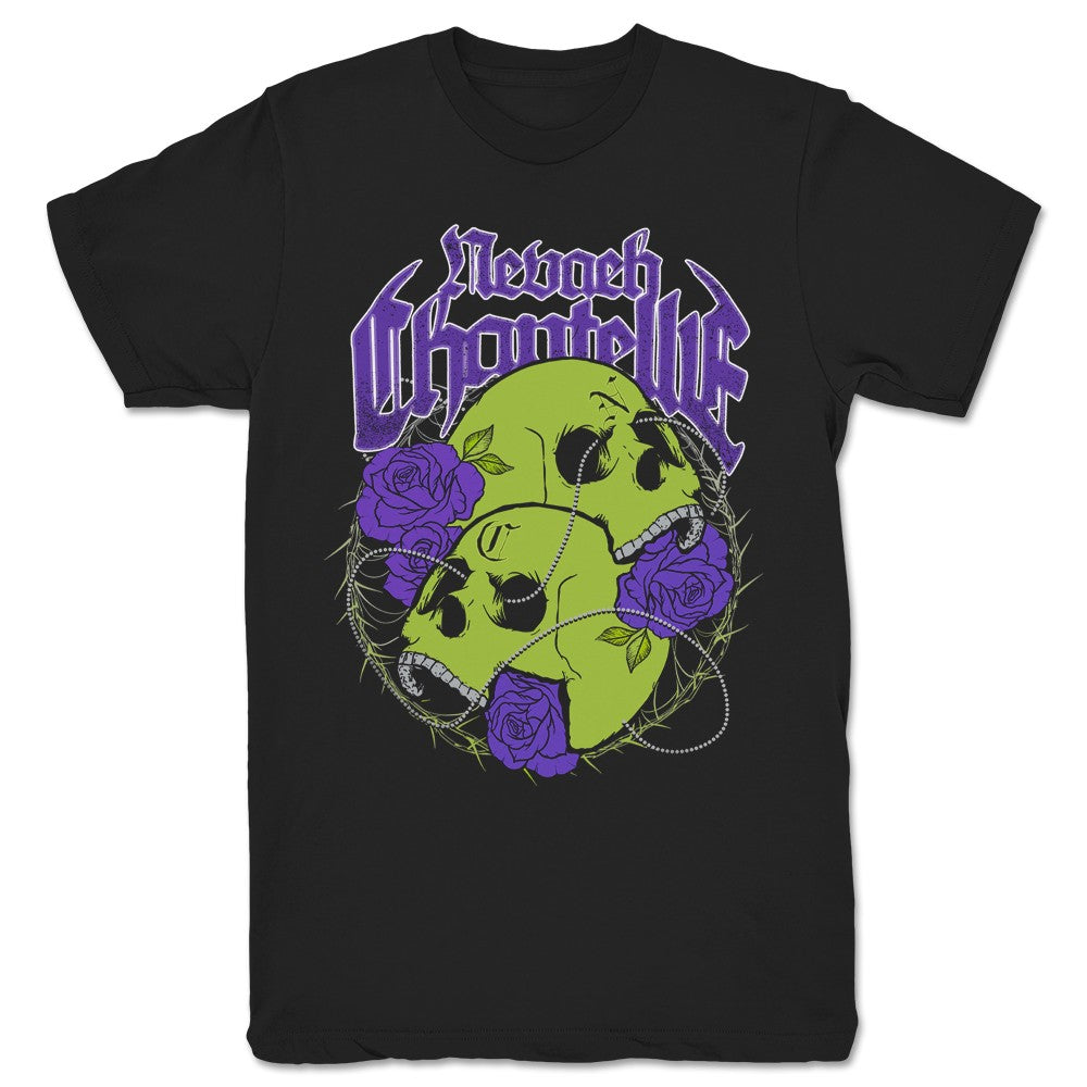 Nevaeh Chantelle Skull and Roses Unisex Tee Black