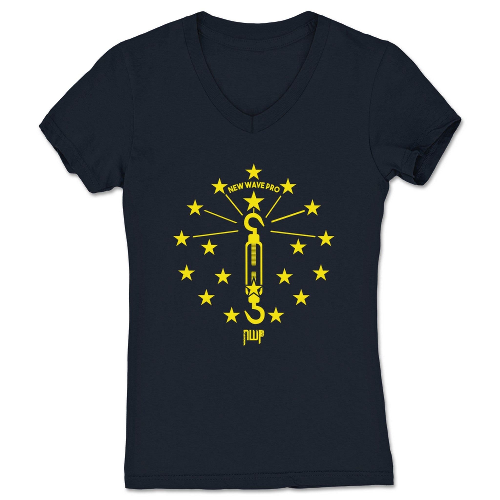 New Wave Pro Indiana Born and Bred Women's V-Neck Navy
