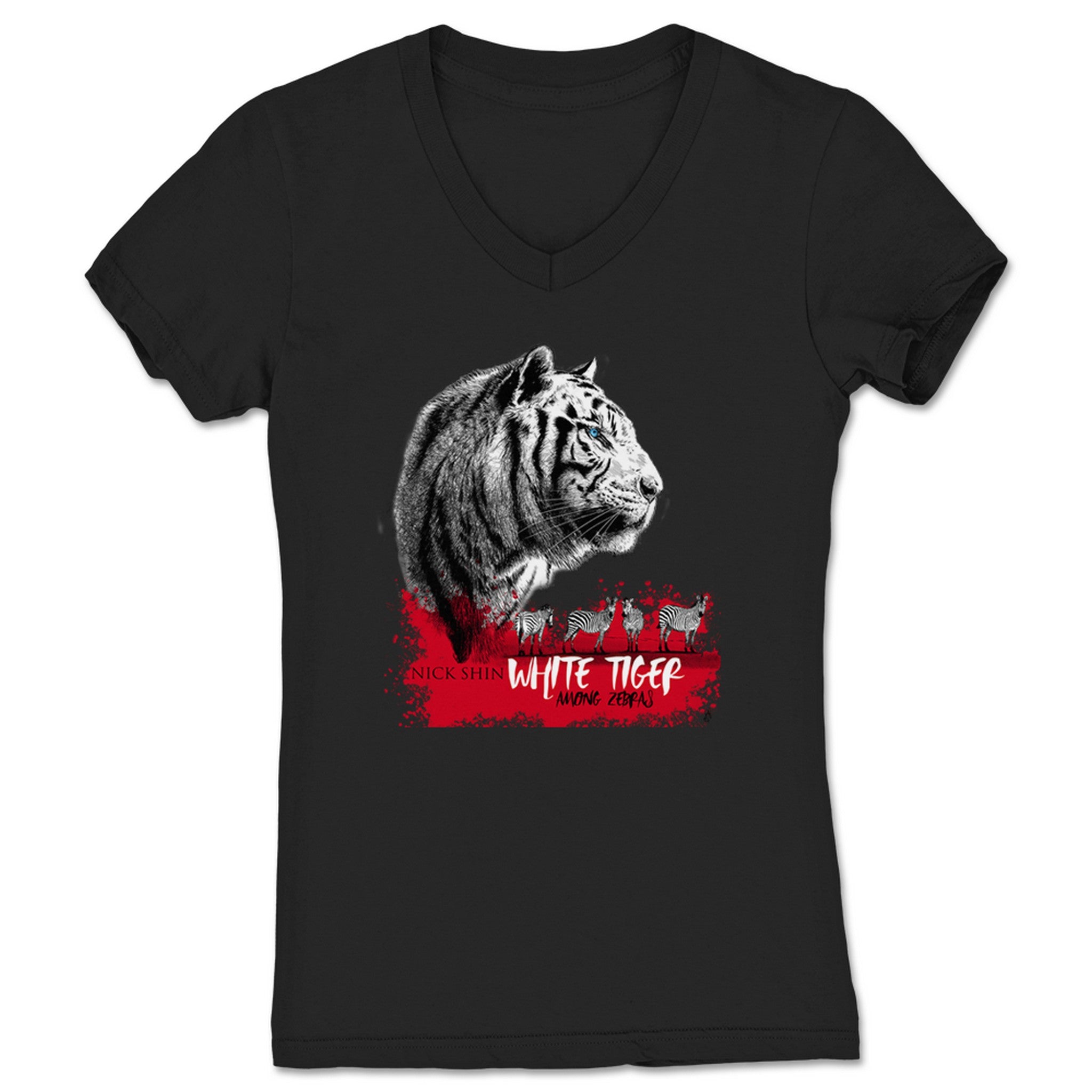 Nick Shin The S-Pike Women's V-Neck Black