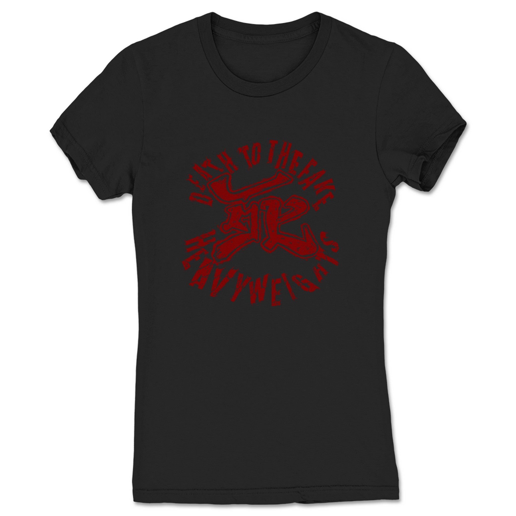 O'Shay Edwards Death to Fake Heavyweights Women's Tee Black