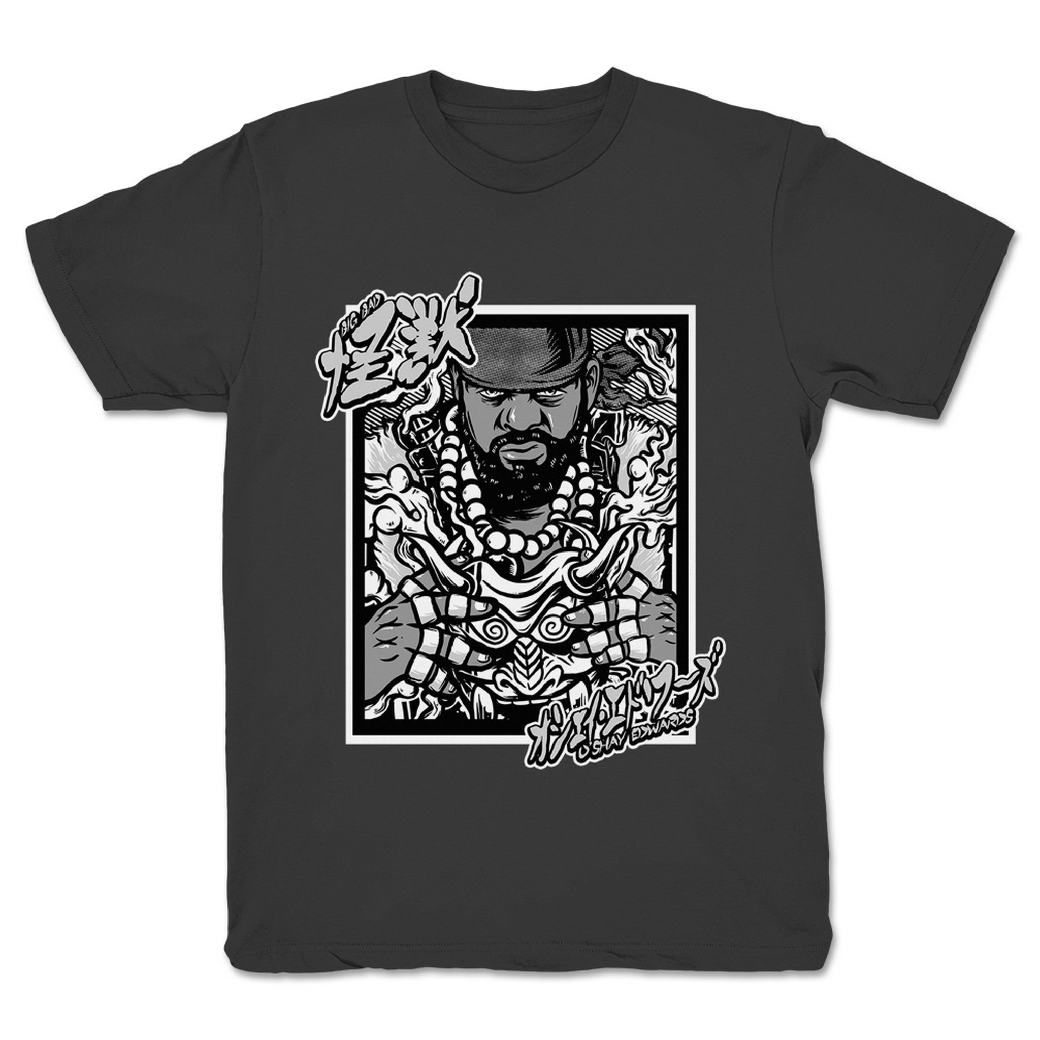 O'Shay Edwards Kaiju Manga Youth Tee Dark Grey