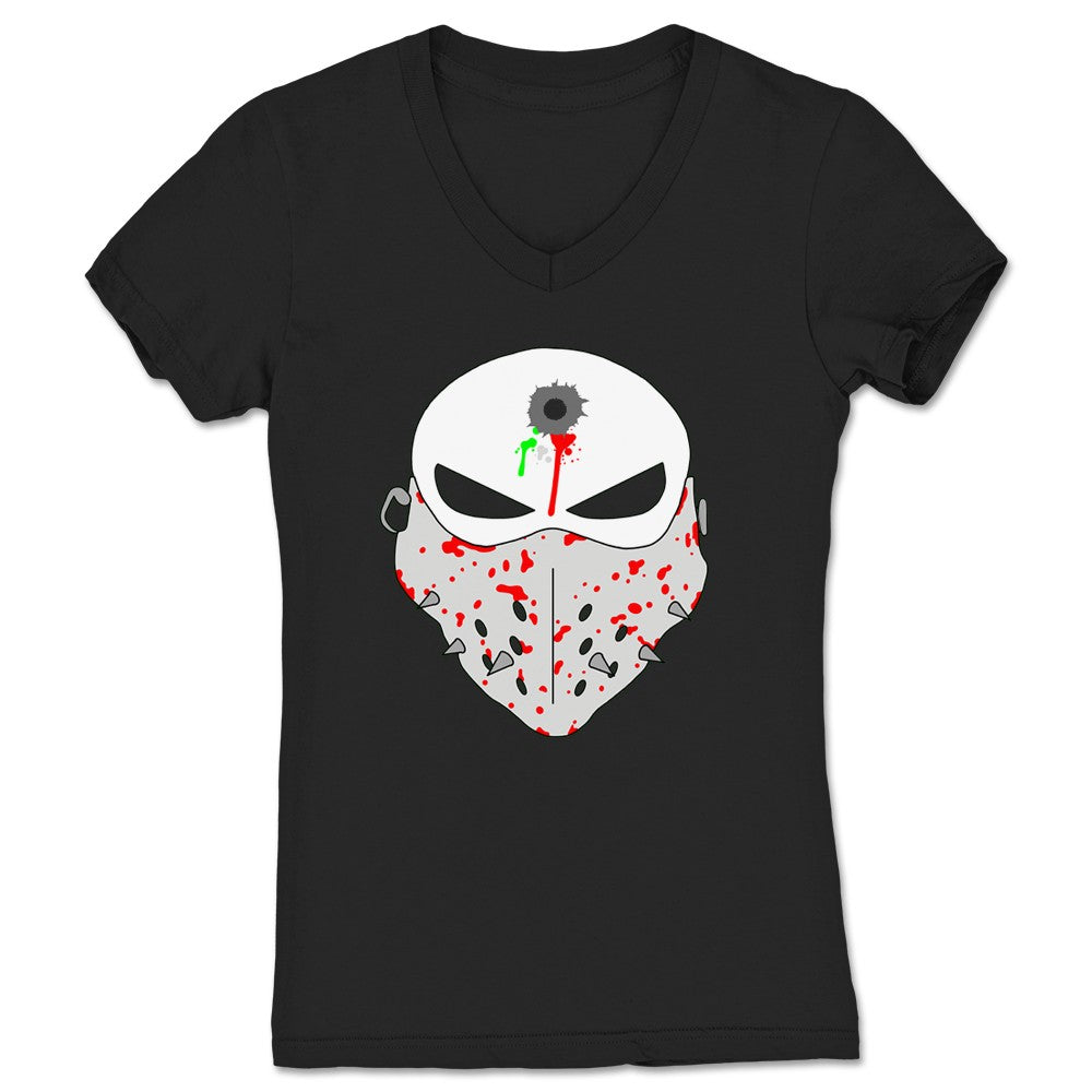 Pete Corvus NEPT Skull Women's V-Neck Black