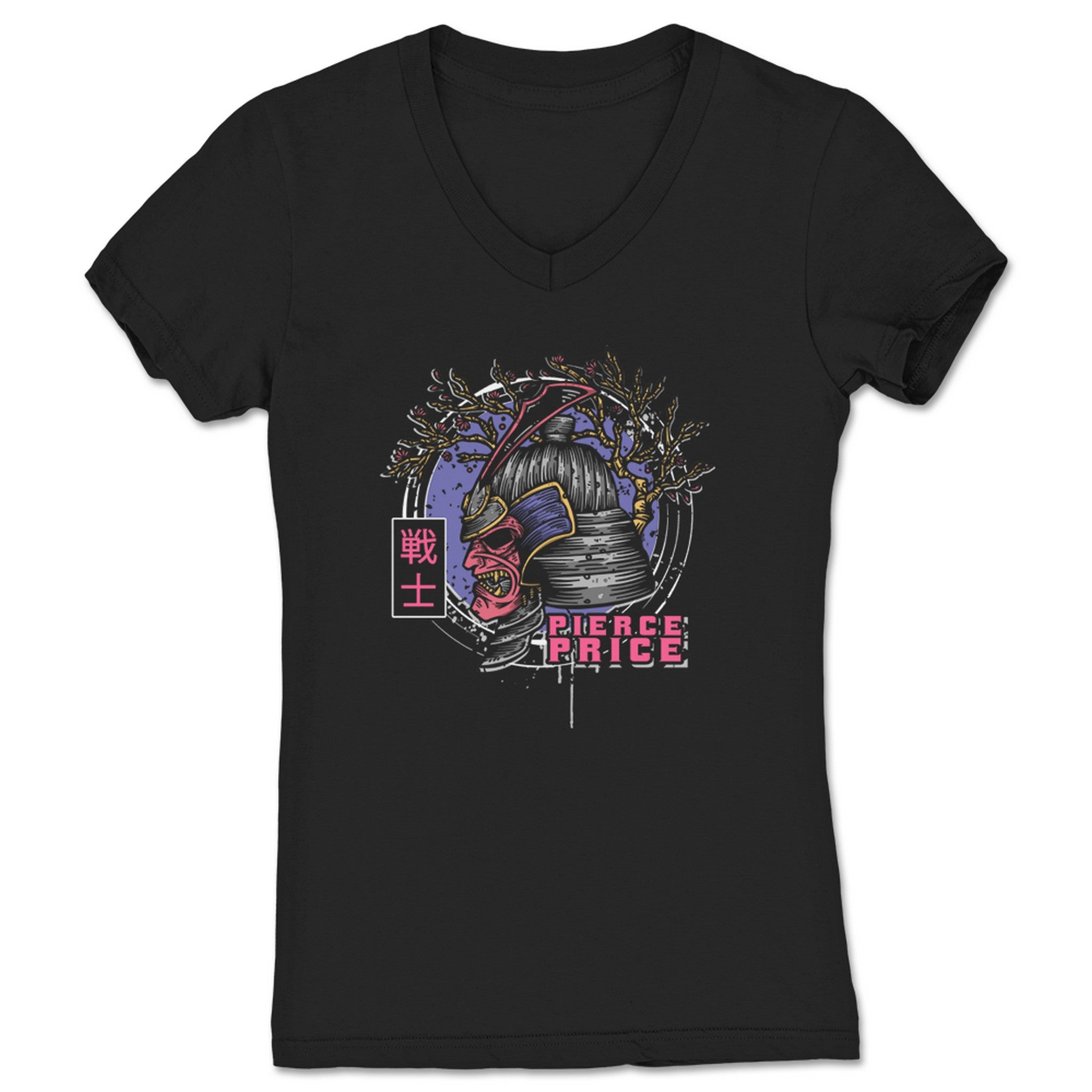 Pierce Price Fighter Women's V-Neck Black