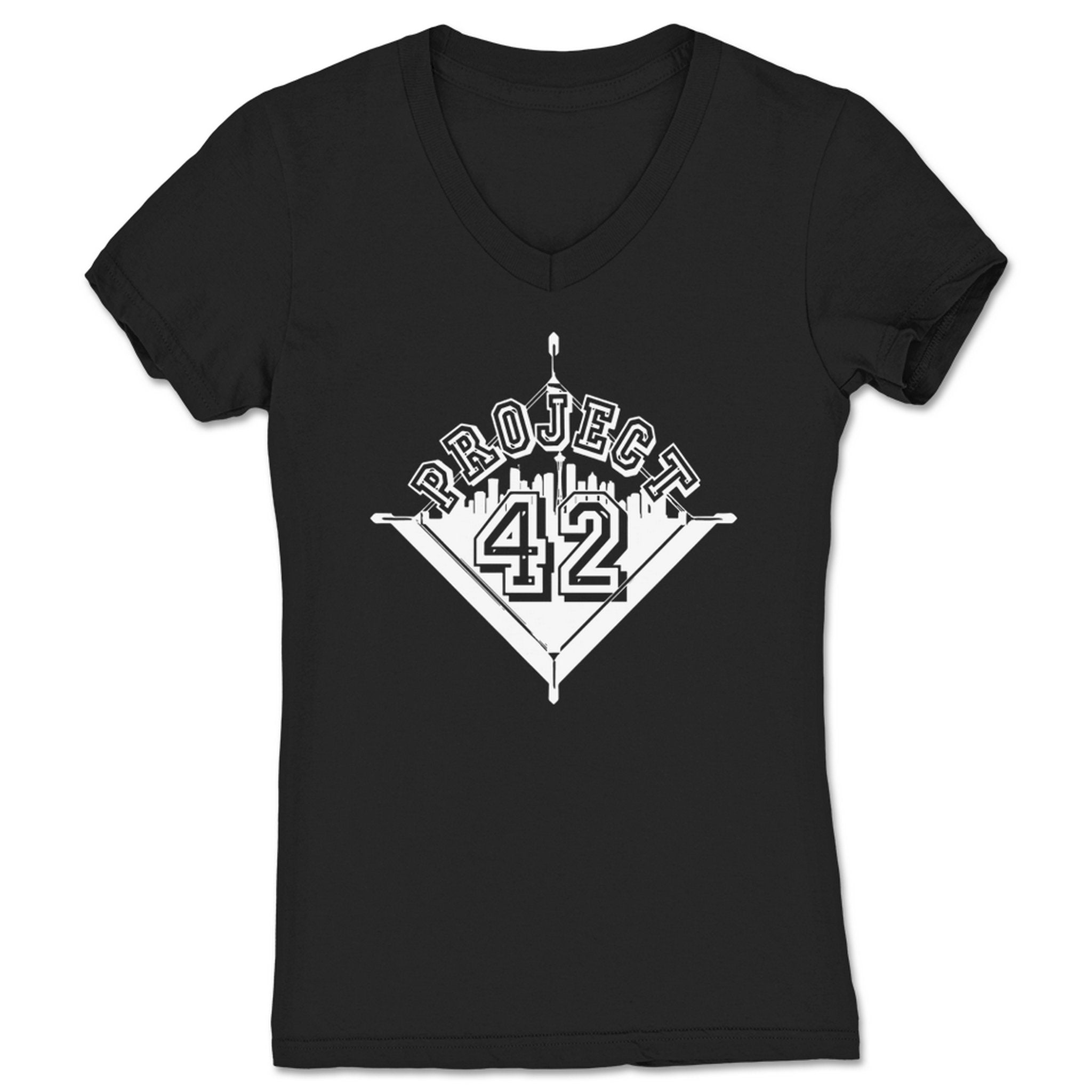 Project 42 Project 42 Classic Women's V-Neck Black