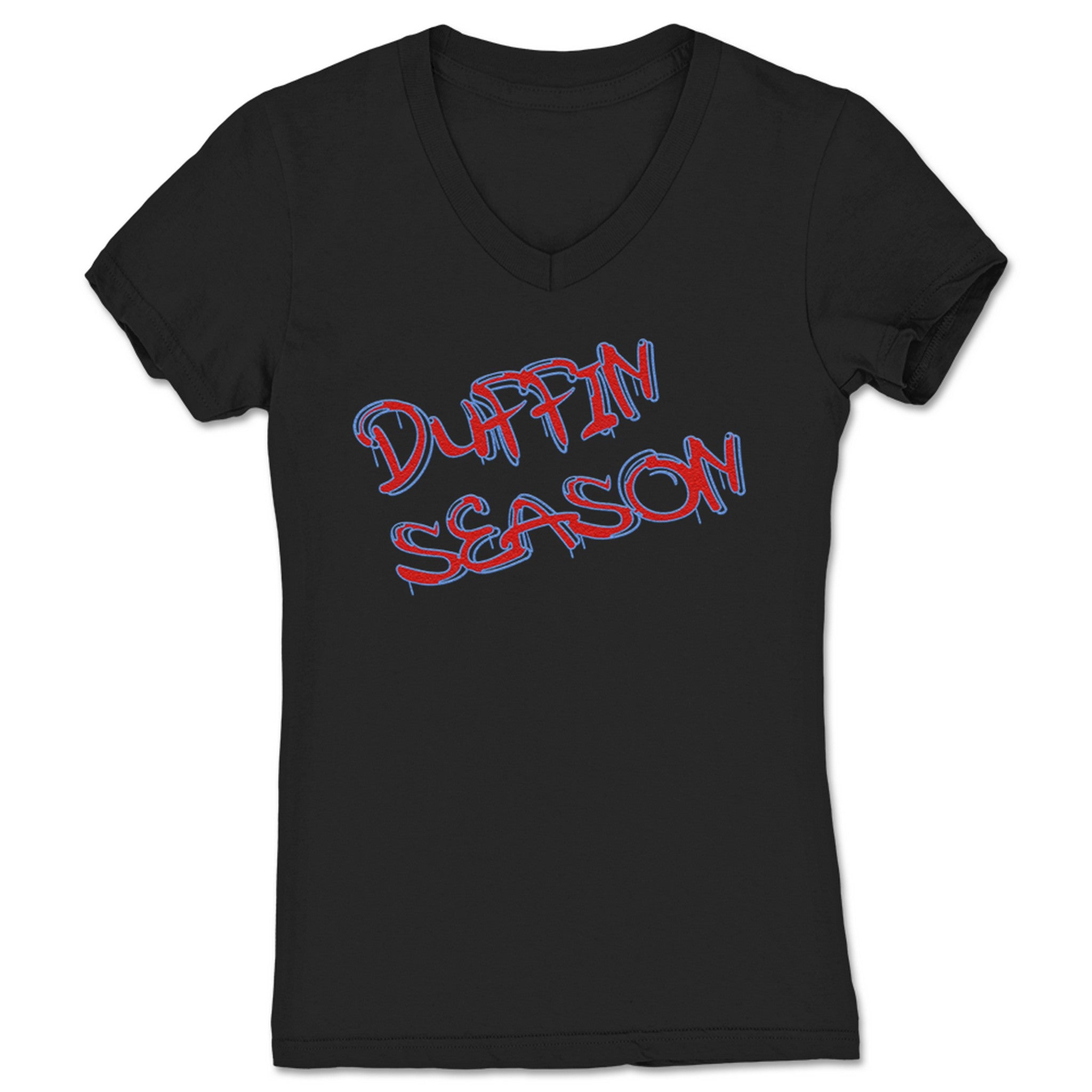 Pure Ignorance DUFFIN SEASON Women's V-Neck Black